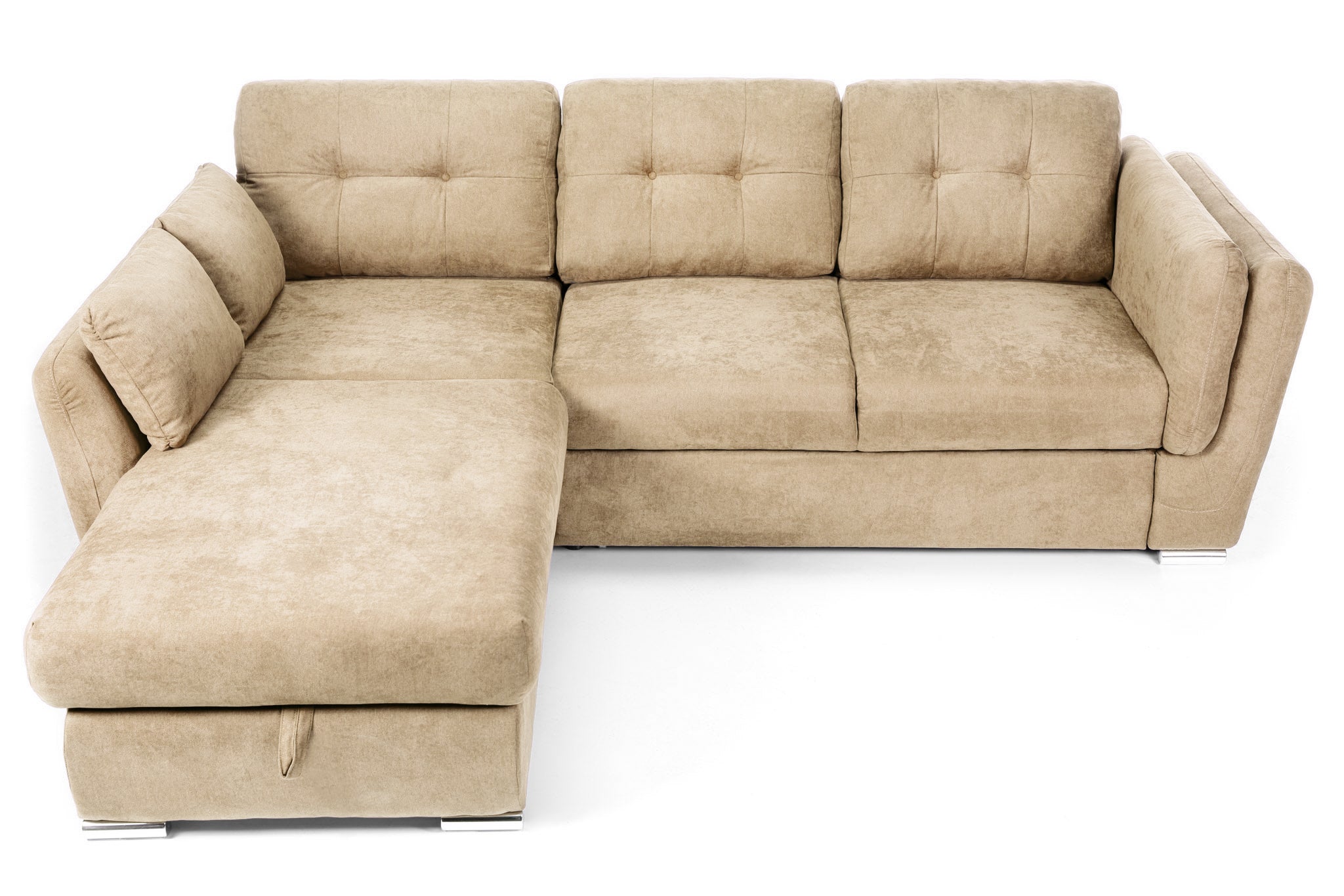 Colțar Extensibil JAZZ, cu ladă depozitare,  245 x 205 x 90 cm, #color_Bej-enjoy