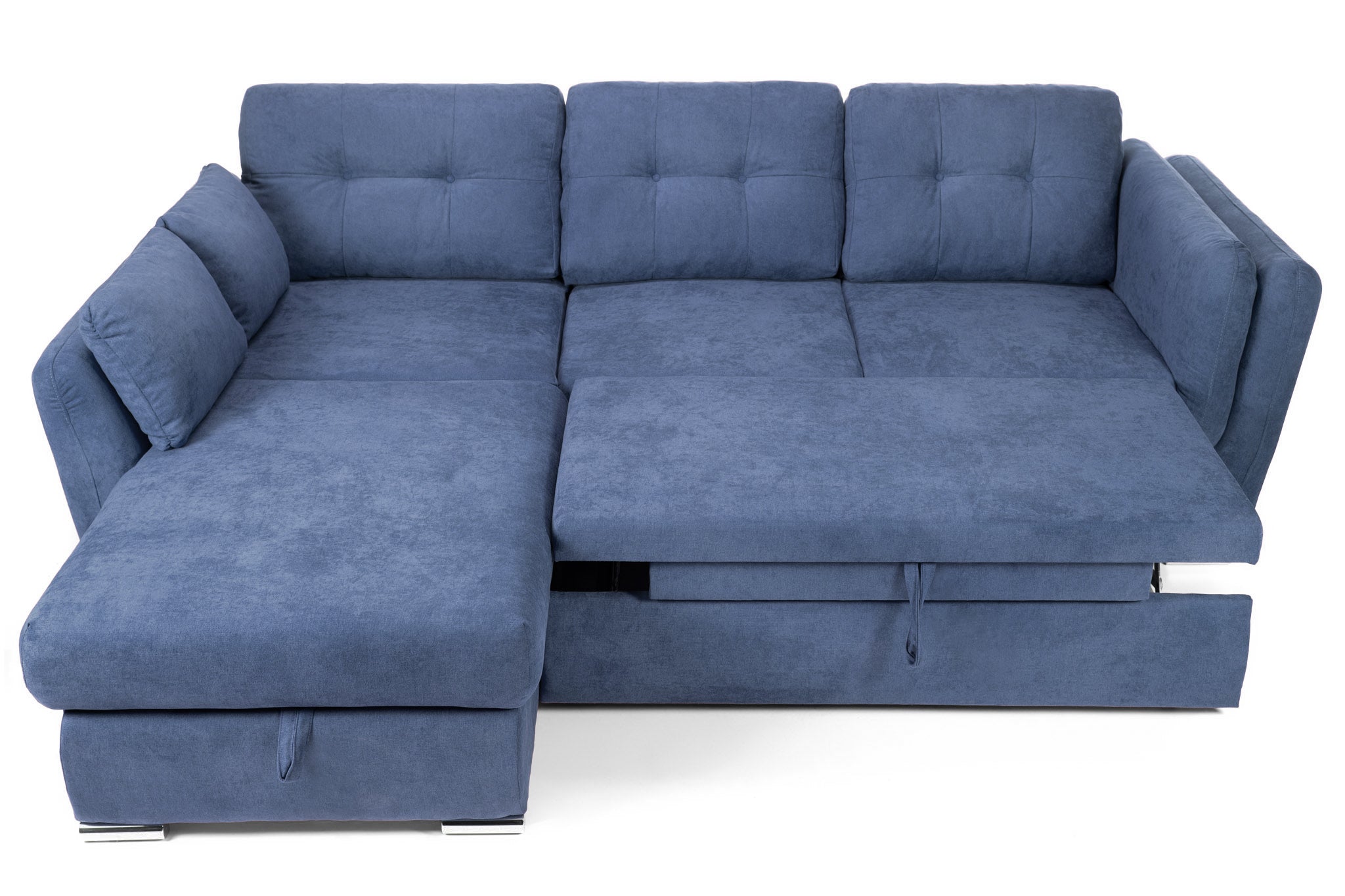 Colțar Extensibil JAZZ, cu ladă depozitare,  245 x 205 x 90 cm, #color_Albastru-Inchis-enjoy