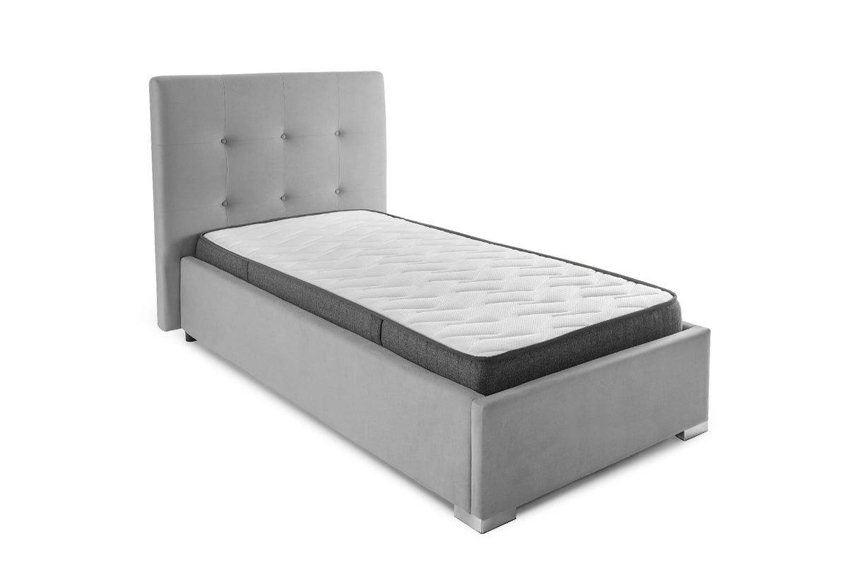 Pat Tapițat Lille, cu somieră rabatabilă și ladă de depozitare