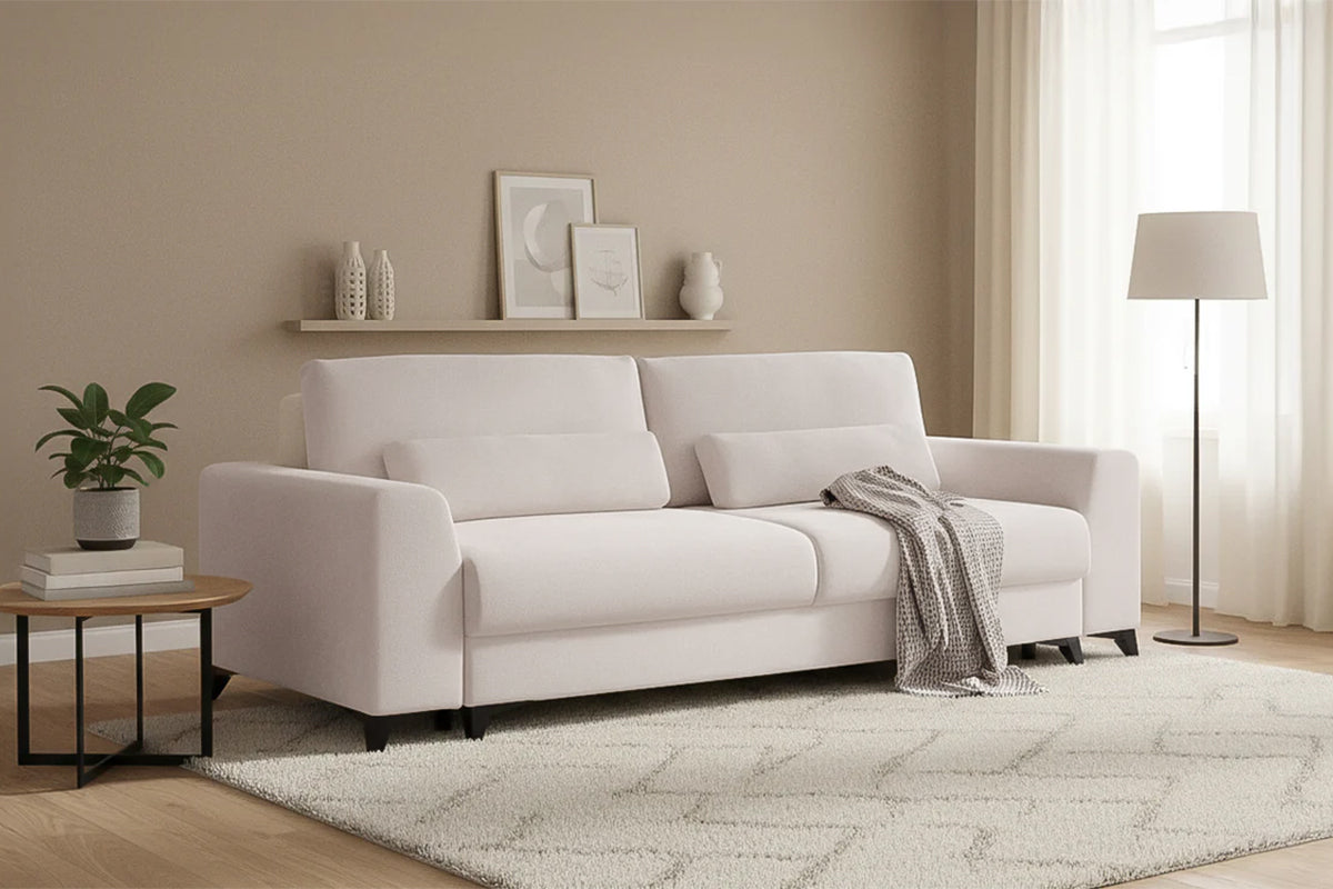 Canapea Extensibilă 3 locuri TIVOLI, cu ladă depozitare, 240x105x95 cm, Ivoar- Outlet