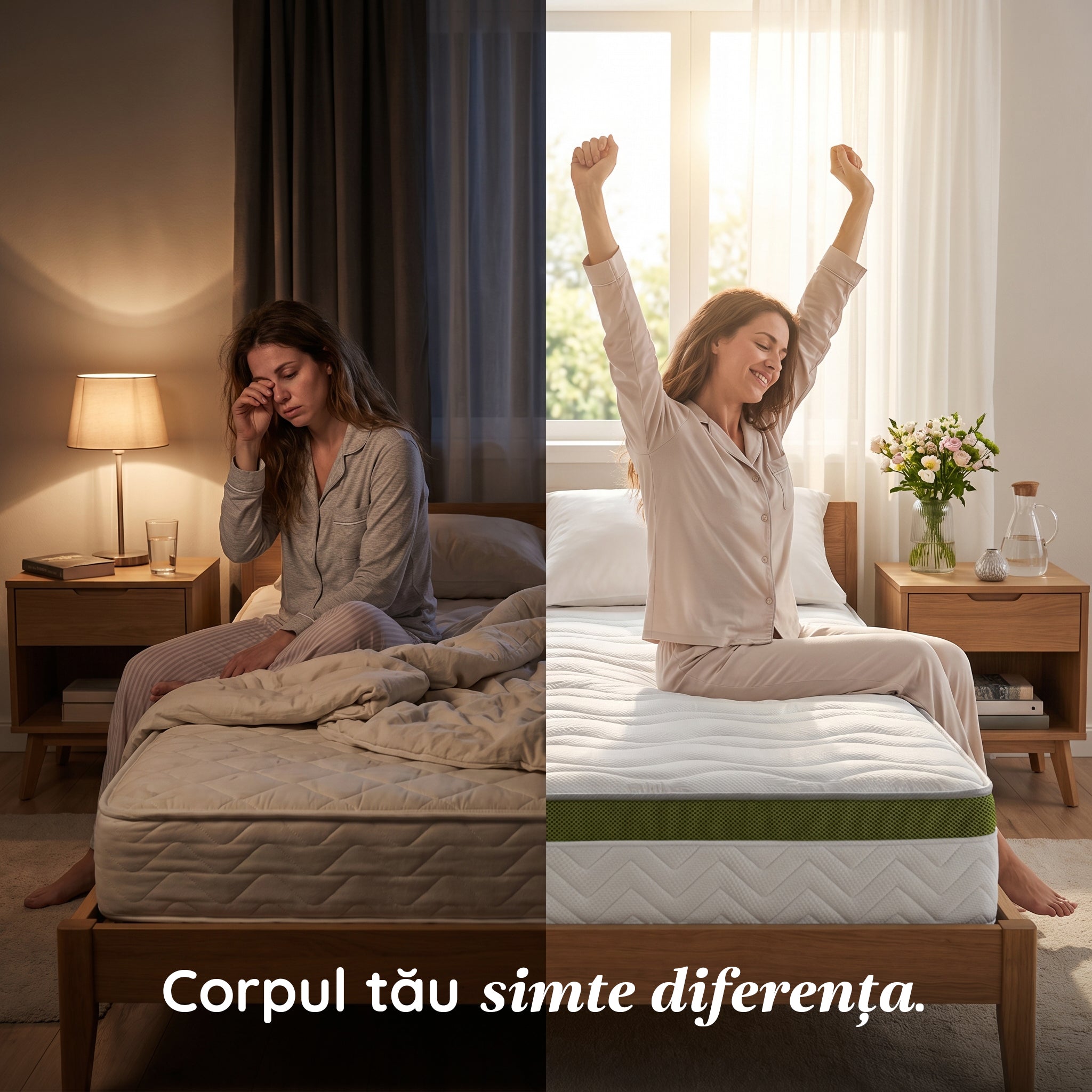 Saltea Ideal Sleep ALOE VERA AIRFLOW MEMORY, Arcuri Bonell, spumă poliuretanică elastică, spumă cu memorie, husă cu aerisire optimă, superortopedică, Grosime 30 cm