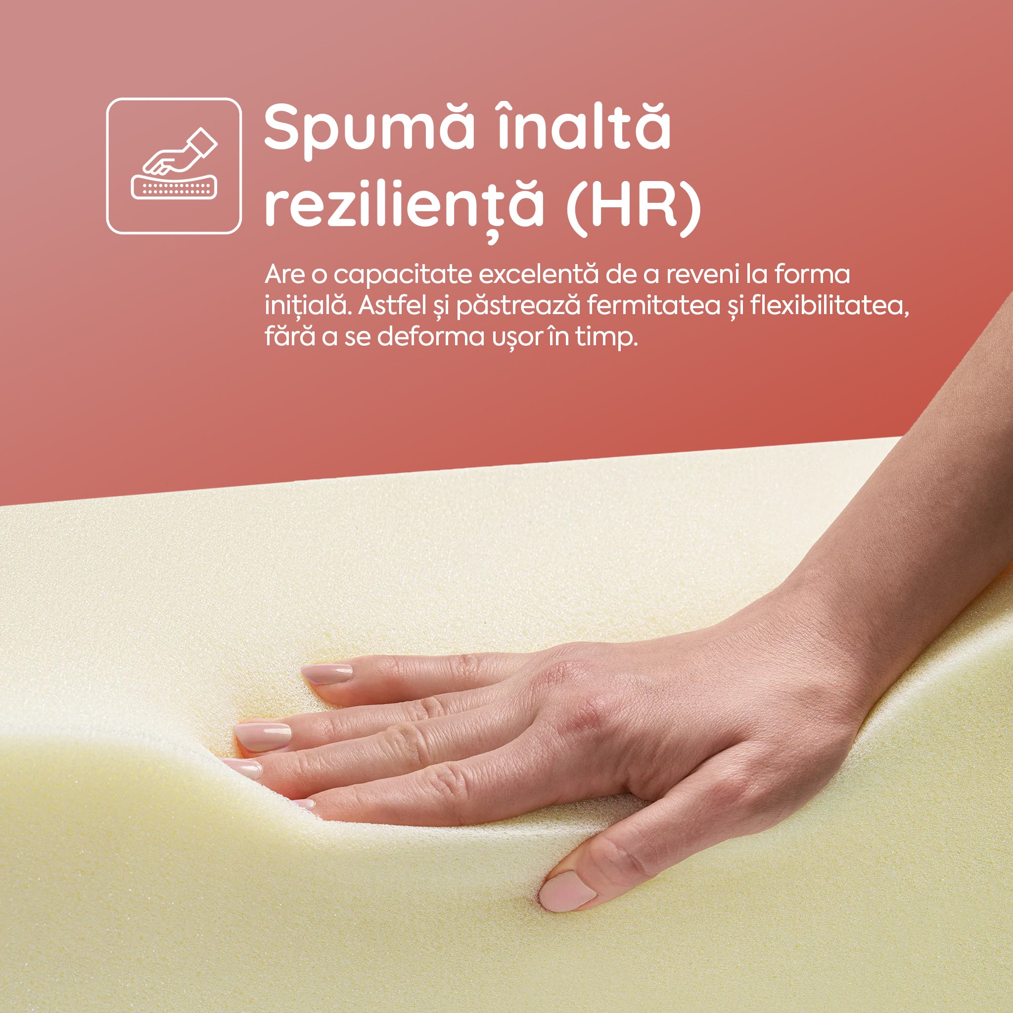 Saltea WAVE MULTILAYER, spumă cu memorie, spumă reziliență mare, husă hipoalergenică detașabilă și lavabilă, superortopedică, grosime 20 cm