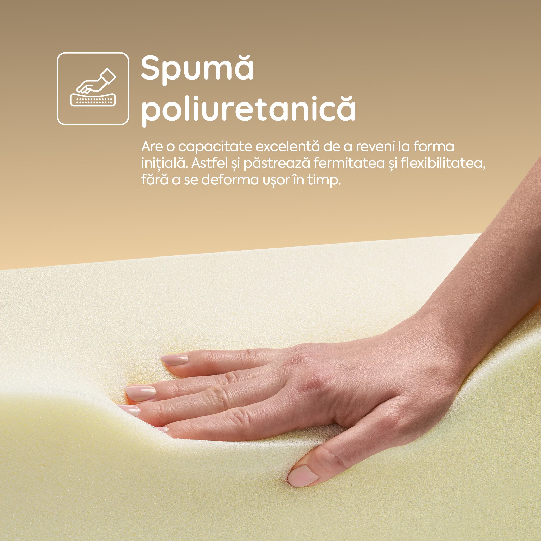 Saltea Ideal Sleep HOTEL SERIES LUX, superortopedică, cu spumă poliuretanică și arcuri, husă cu aerisire optimă, Grosime 25 cm - Prestige Home