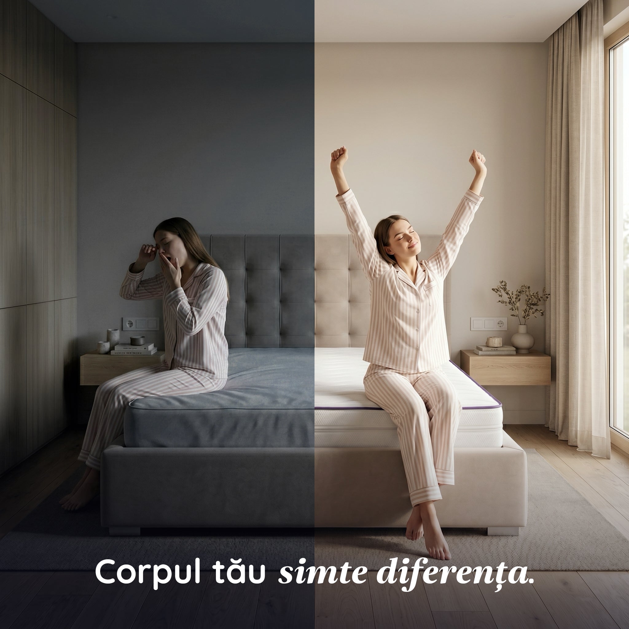 Saltea HYGENE THERAPY HYBRID, 7 zone de confort, Arcuri Individuale, husă detașabilă cu fermoar, lavabilă, superortopedică, Grosime 24 cm - Prestige Home