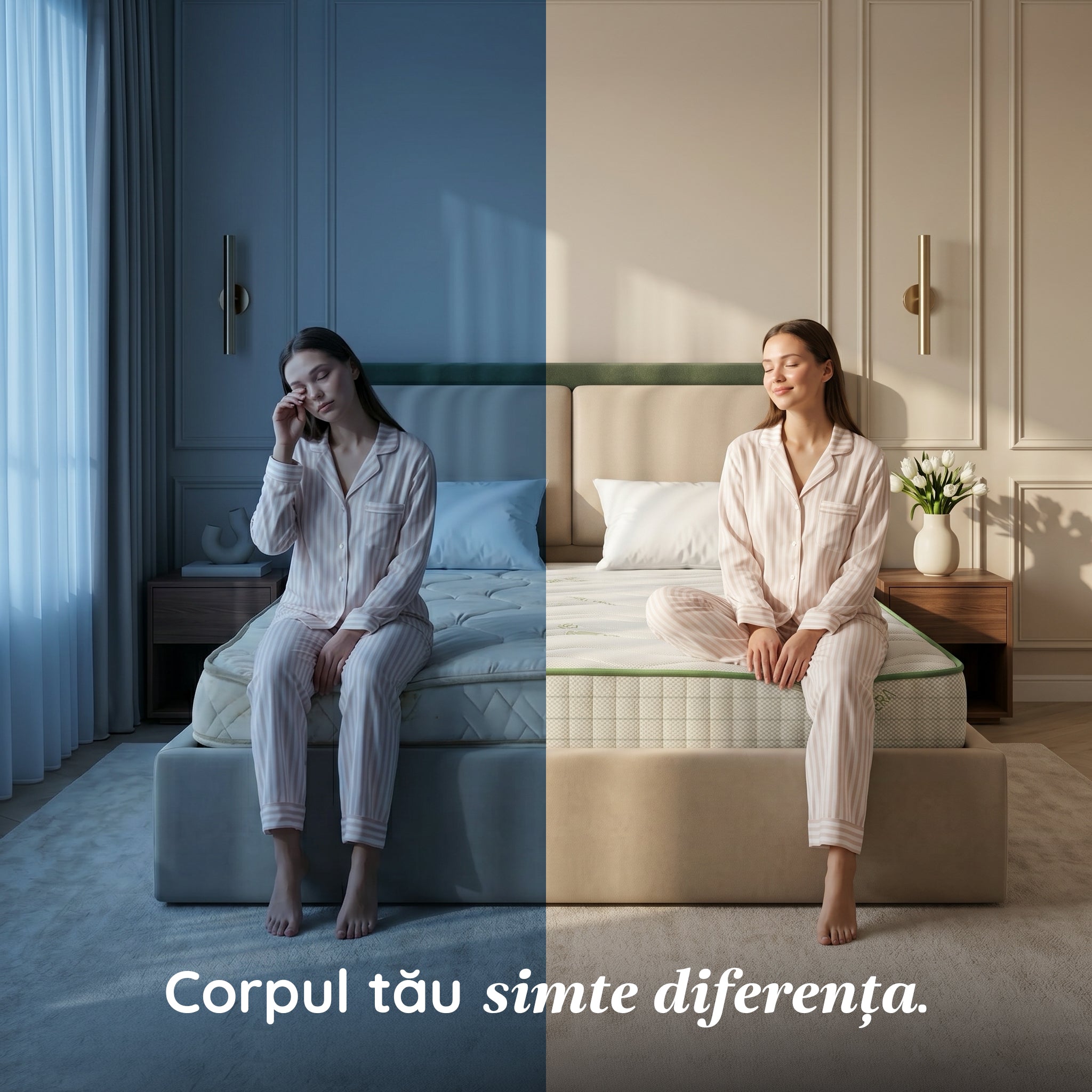 Saltea ALOE VERA THERAPY, spumă poliuretanică, reversibilă, hipoalergenică, super ortopedică, Grosime 19 cm   - Prestige Home 