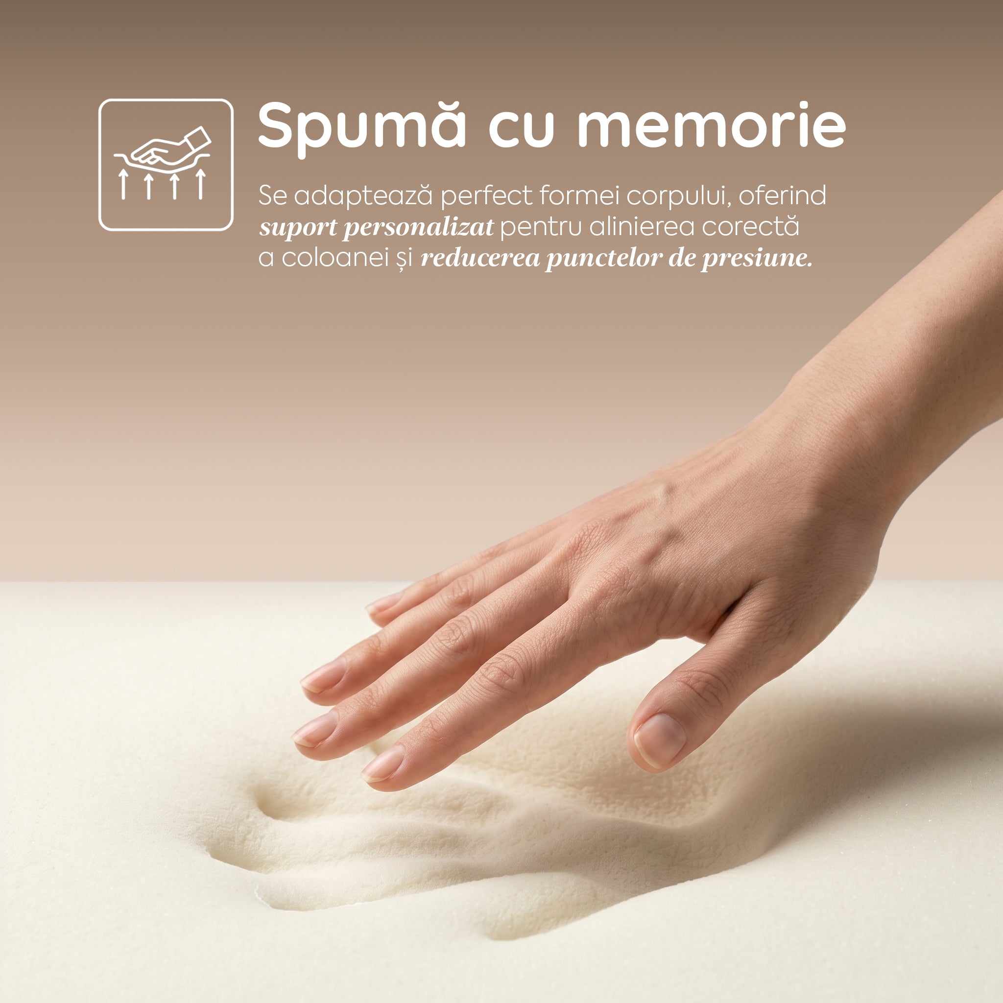 ZERO GRAVITY, 7 zone de confort, Arcuri Individuale, spumă poliuretanică elastică, spumă cu memorie, husă cu efect antialergic, superortopedică, Grosime 27 cm  - Prestige Home 