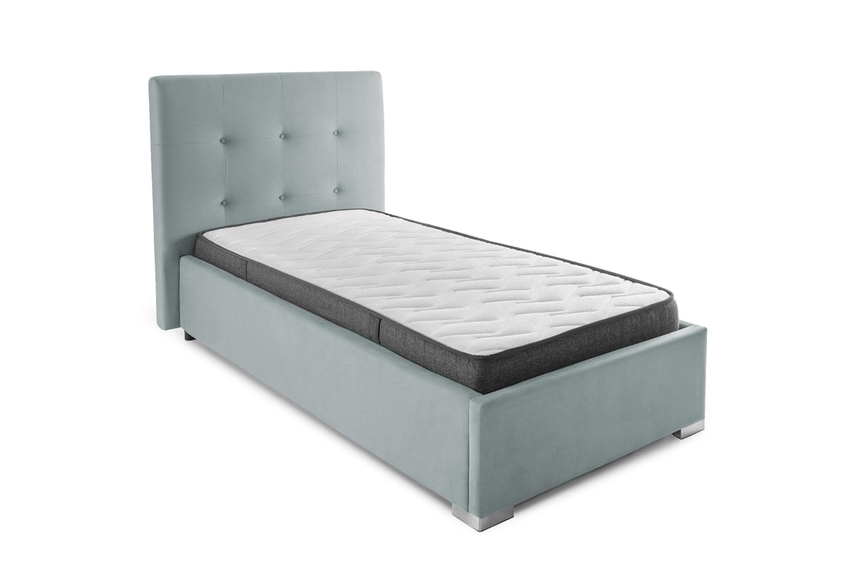 Pat Tapițat Lille, cu somieră rabatabilă și ladă de depozitare