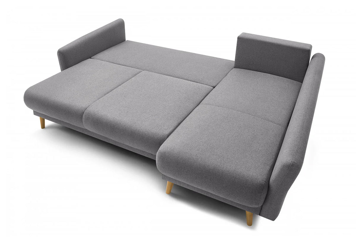 Colțar Extensibil JULIET, cu ladă de depozitare, variante stânga/dreapta, 240x166x95 cm - Prestigehome.ro - Canapea - Prestige #color_Gri-Deschis-Como