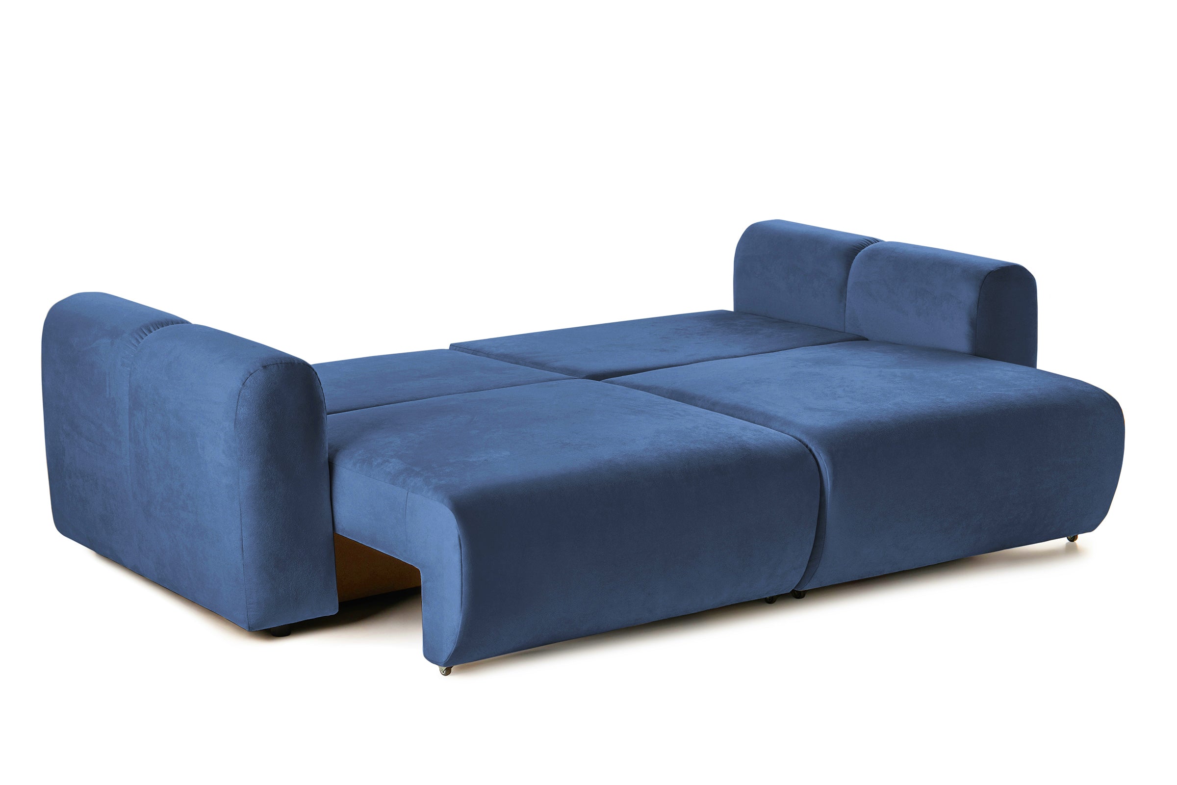 Canapea Extensibilă 3 locuri GEORGIA, cu 2 lăzi depozitare, 248x110x90 cm, #color_Albastru-Havana