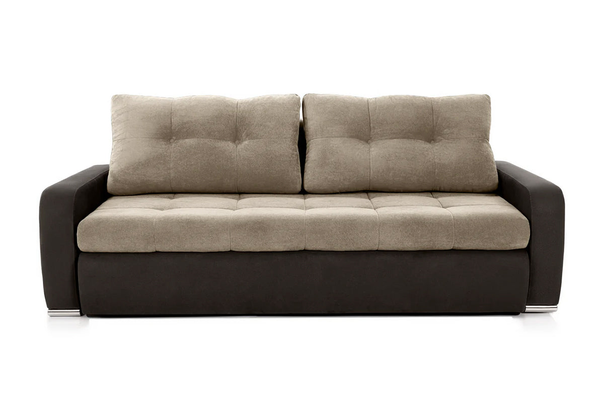 Canapea Extensibilă 3 locuri  VENETIA, cu ladă de depozitare, 220x100x90 cm, #color_Bej-Cafeniu-Enjoy