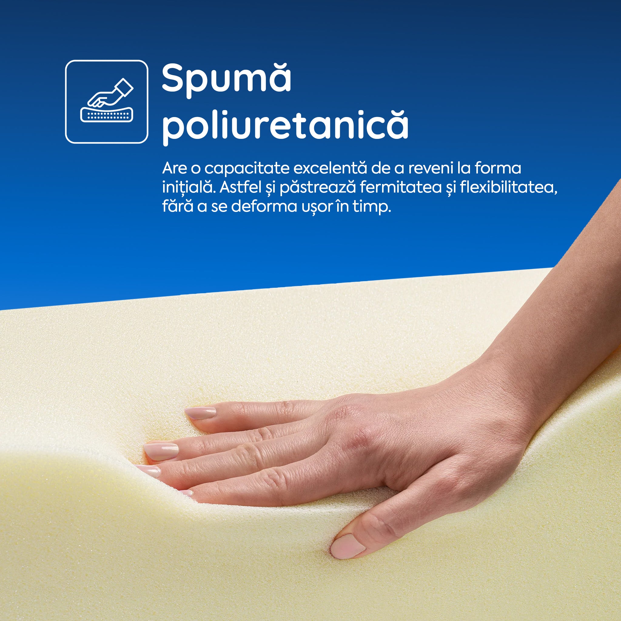 Saltea Ideal Sleep HOTEL SERIES NIGHT LUX, superortopedică, cu spumă poliuretanică și arcuri, husă cu aerisire optimă, Grosime 26 cm - Prestige Home
