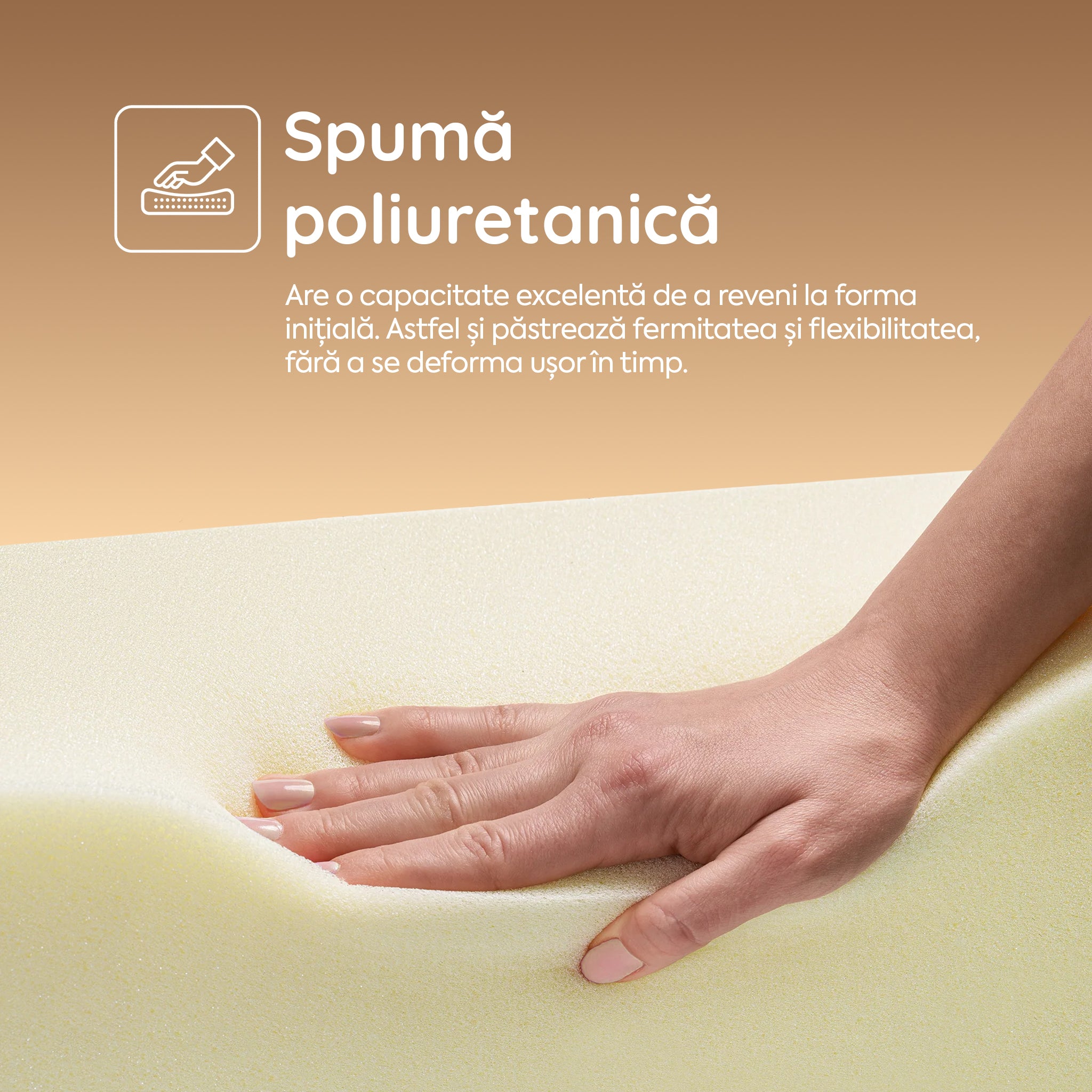 Saltea BAMBOO CONFORT, spumă poliuretanică, reversibilă, hipoalergenică, super ortopedică, Grosime 19 cm  - Prestige Home