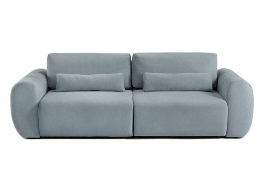 Canapea Extensibilă 3 locuri VERSA, cu 2 lăzi depozitare, 260x110x85 cm, #color_Albastru-Loft