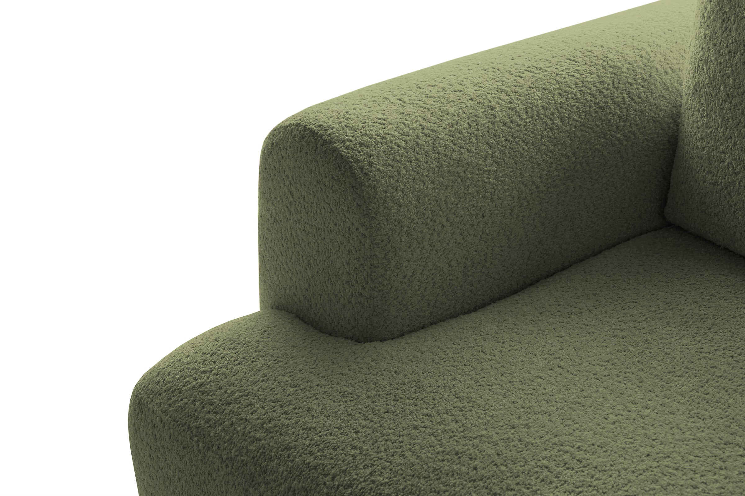 Colțar Extensibil 3 locuri NOA, cu ladă de depozitare, 270x155x80 cm, #color_Verde-Anthology