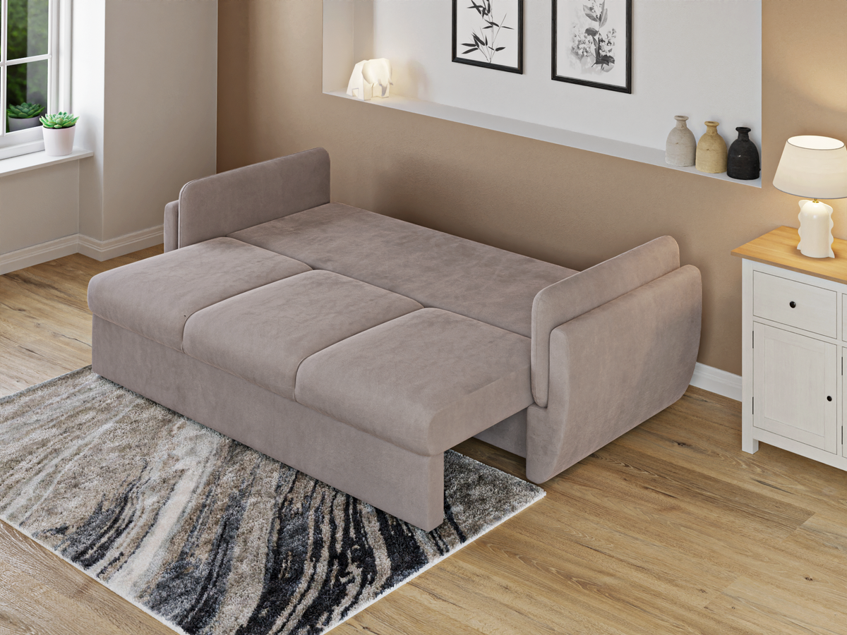 Canapea Extensibilă 3 locuri BLUES, 224x82x90 cm, #color_Taupe-Enjoy