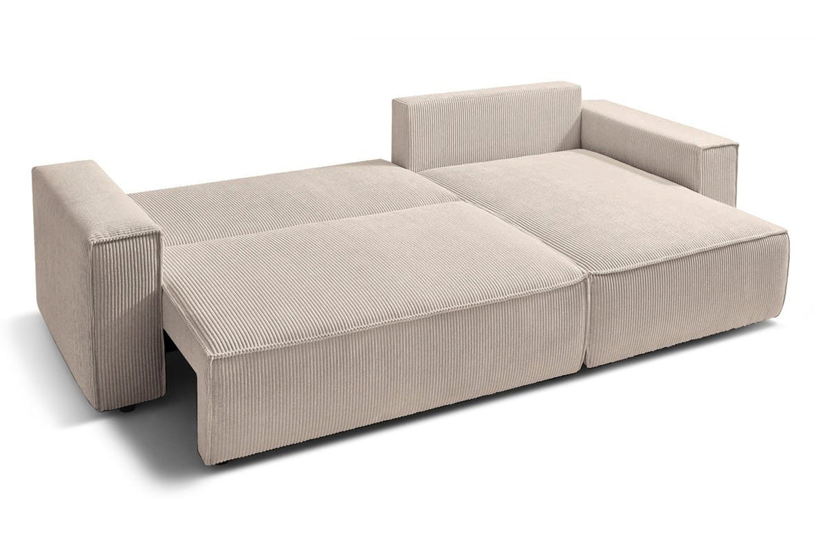 Coltar Extensibil 3 locuri Cloud, cu lada de depozitare, 275x145x85 cm - Prestigehome.ro - Coltar - Prestige - #color_Bej-Fjord