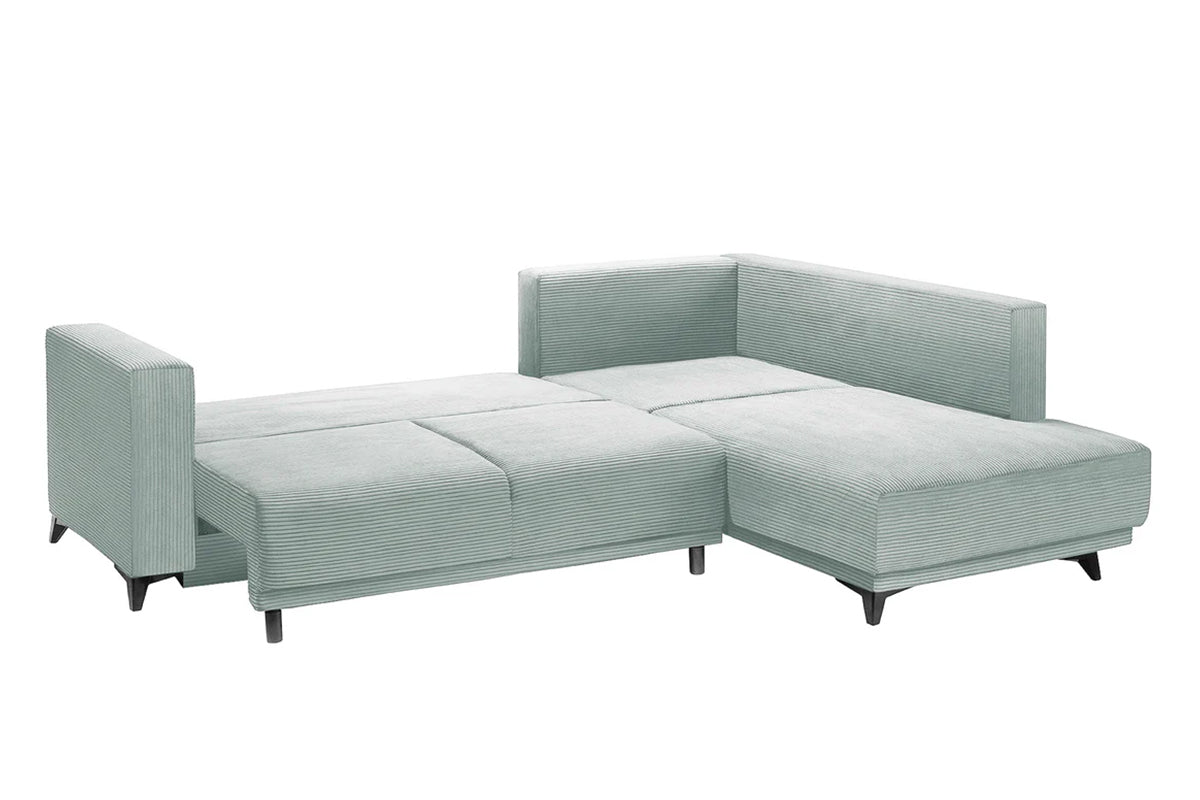 Colțar Extensibil NOMAD, cu ladă de depozitare, variante stânga/dreapta 280x215x90 cm, Prestigehome.ro, #color_Verde-Salvie-Zoom