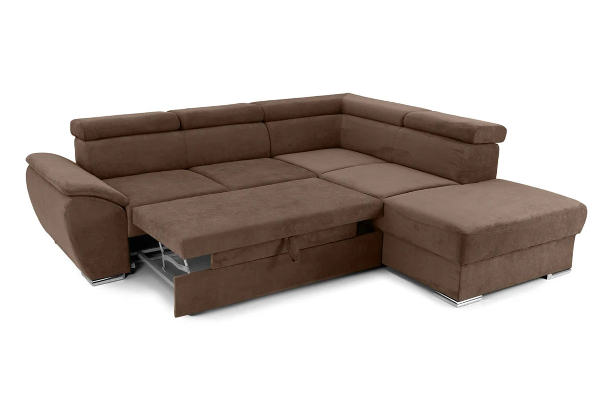 Colțar Extensibil CUBA, cu tetiere reglabile, variante stânga/dreapta 266x232x80 cm  - Prestige Home 
