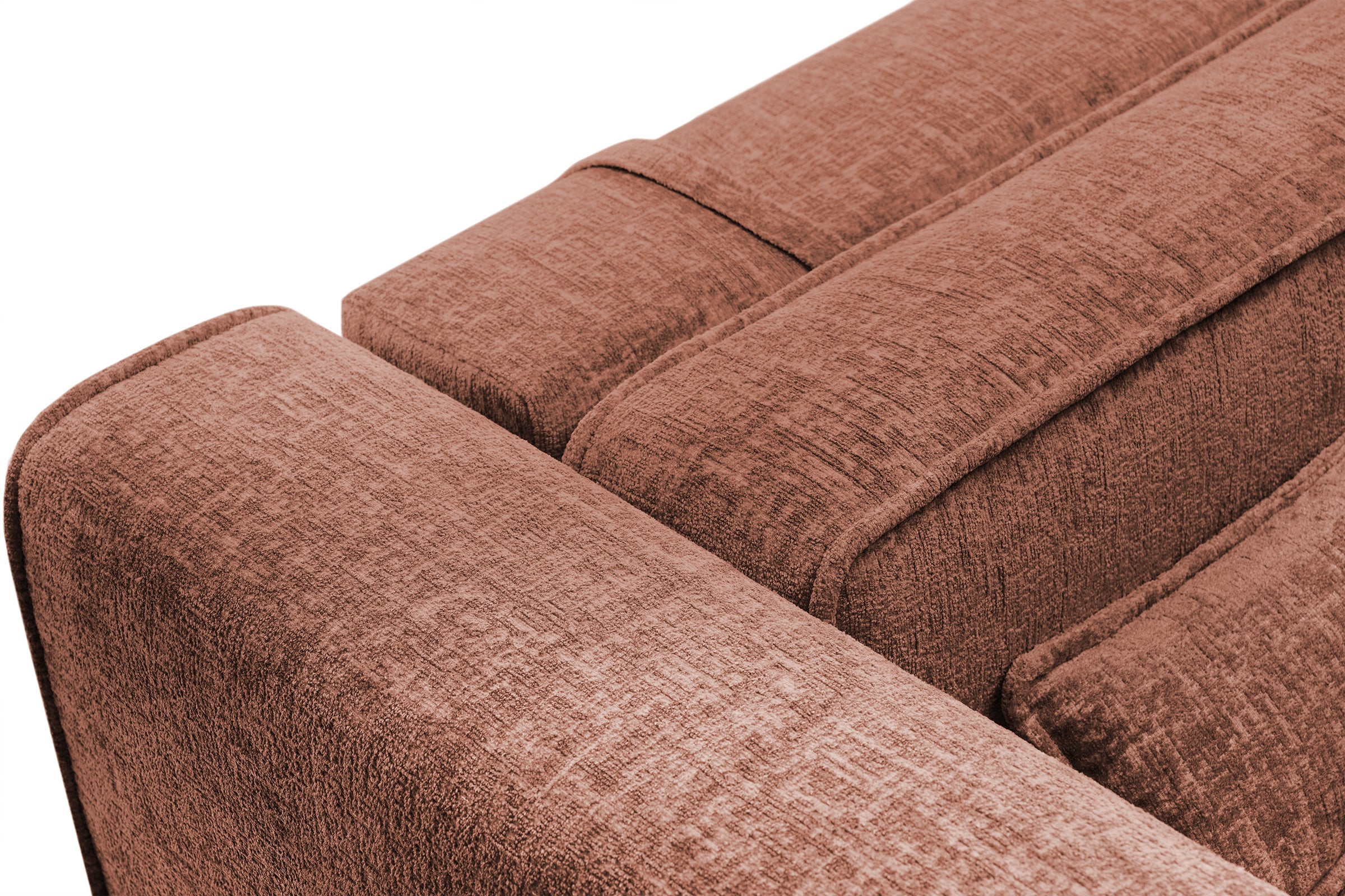 Canapea Extensibilă 4 locuri ZANETTO, cu 3 lăzi depozitare, 340x100x70 cm, #color_Bordeaux-Onyx