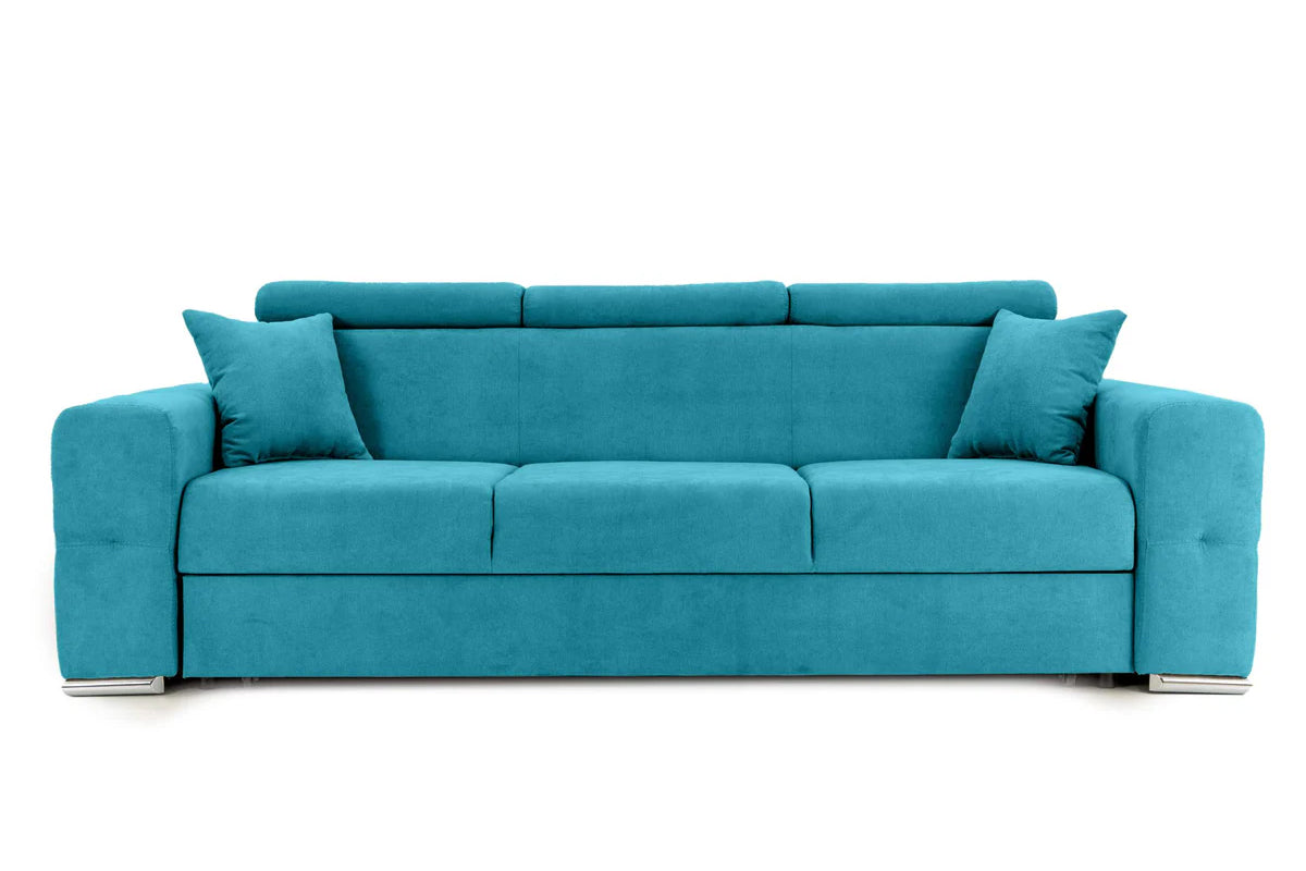 Canapea Extensibila 3 locuri BELLAGIO, cu tetiere, 235x95x85 cm - Prestigehome.ro - Canapea 3 Locuri - Prestige - #color_turcoaz-enjoy
