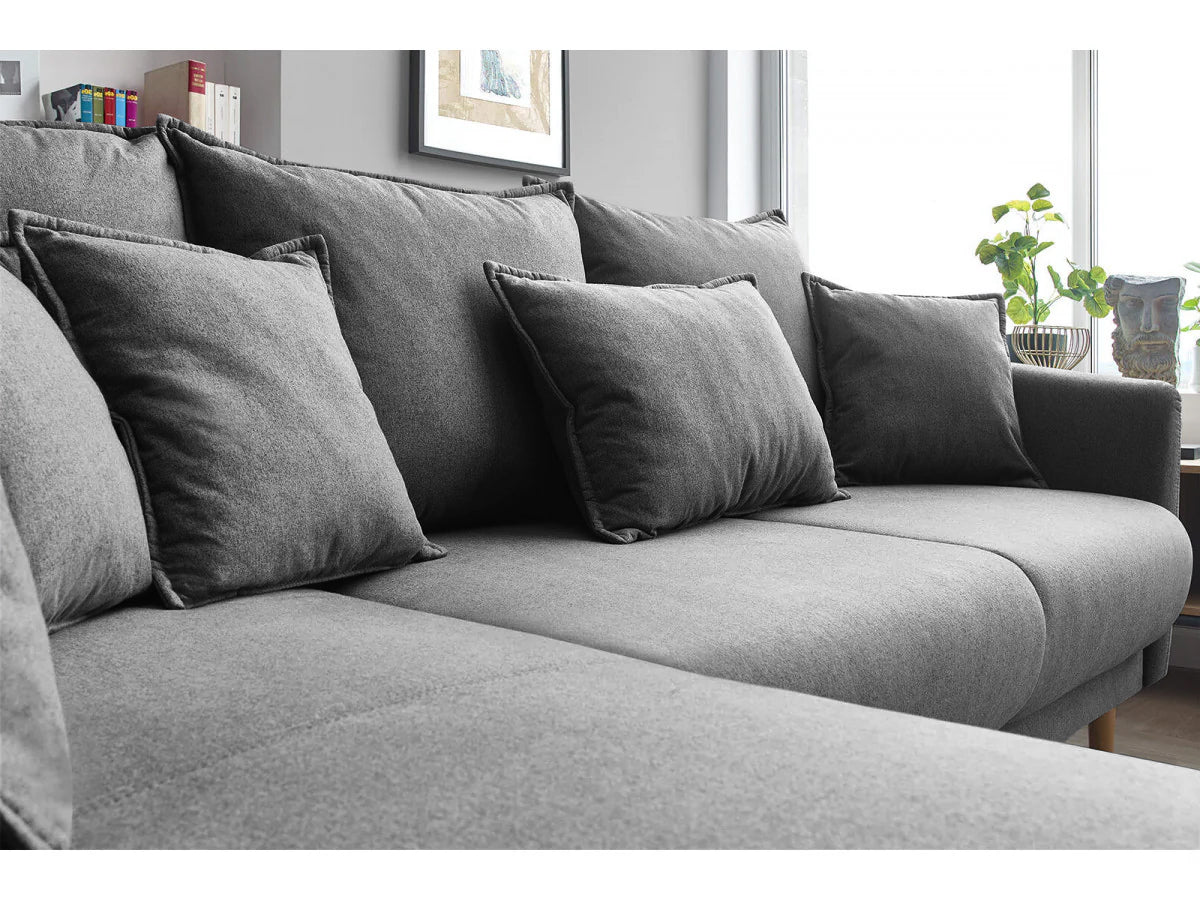 Colțar Extensibil JULIET, cu ladă de depozitare, variante stânga/dreapta, 240x166x95 cm - Prestigehome.ro - Canapea - Prestige #color_Gri-Inchis-Loft