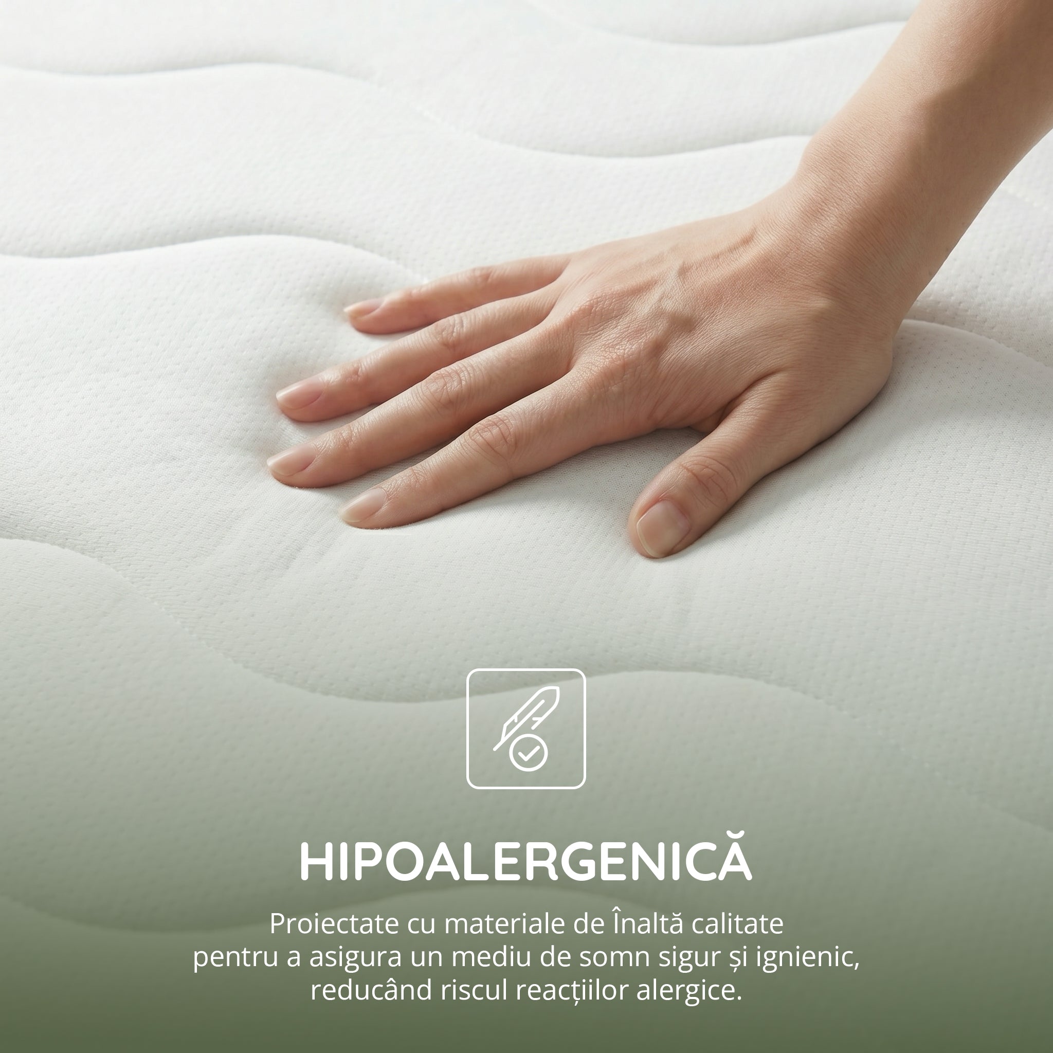 Saltea HYGENE THERAPY, spumă poliuretanică, reversibilă,  husă detașabilă cu fermoar, lavabilă, superortopedică, Grosime 22 cm - Prestige Home