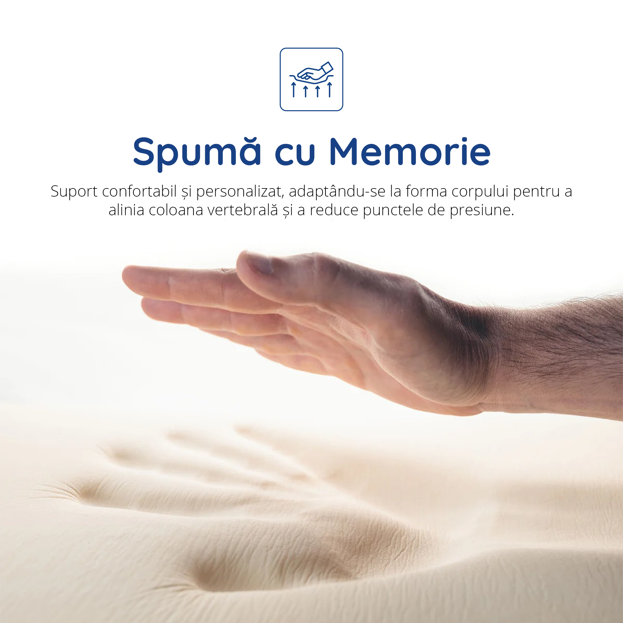 Saltea Ideal Sleep DREAM MEMORY, Arcuri Bonell, spumă poliuretanică fermă, spumă cu memorie, superortopedică, Grosime 26 cm