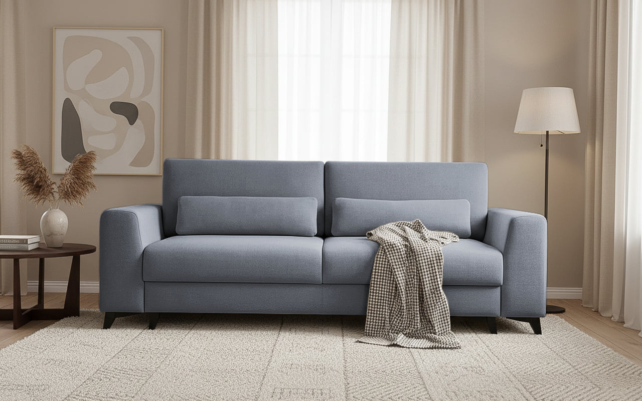 Canapea Extensibilă 3 locuri TIVOLI, 240x105x95 cm, #color_Albastru-Mystery