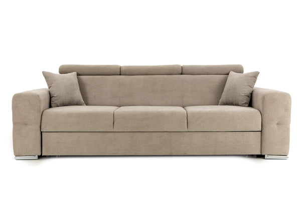 Canapea Extensibila 3 locuri BELLAGIO, cu tetiere, 235x95x85 cm - Prestigehome.ro - Canapea 3 Locuri - Prestige - #color_bej-enjoy