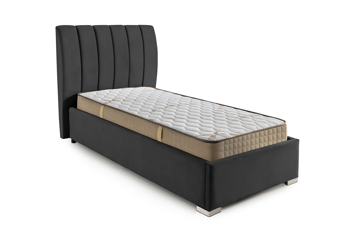 Pat Tapițat Santiago, cu somieră rabatabilă și ladă de depozitare