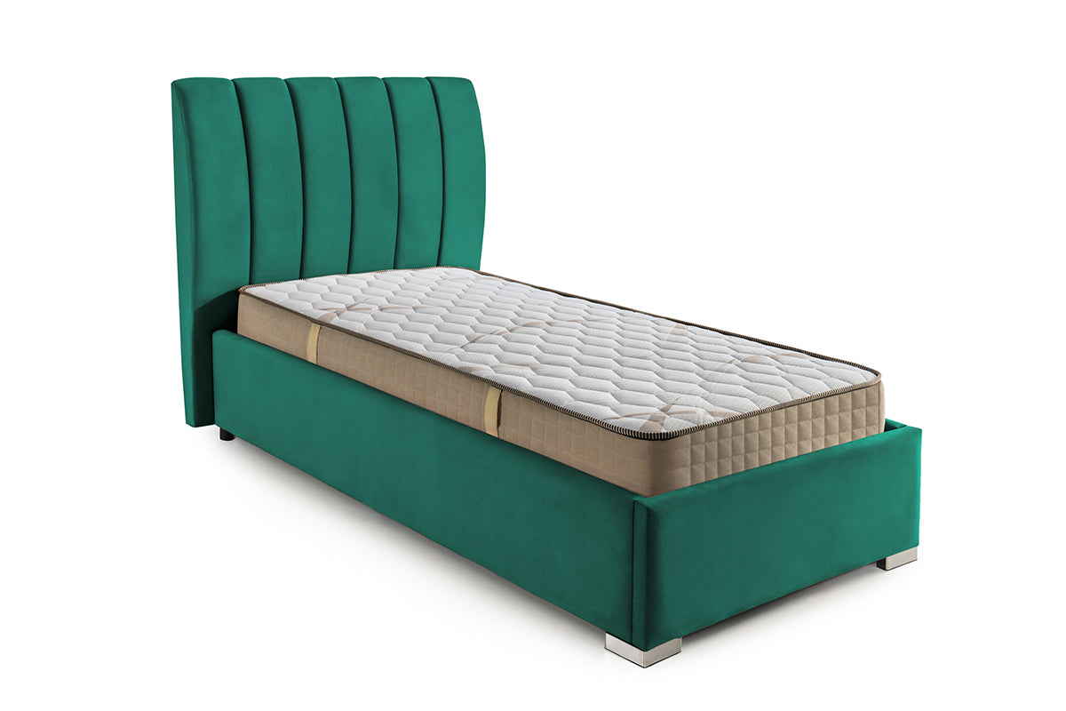 Pat Tapițat Santiago, cu somieră rabatabilă și ladă de depozitare