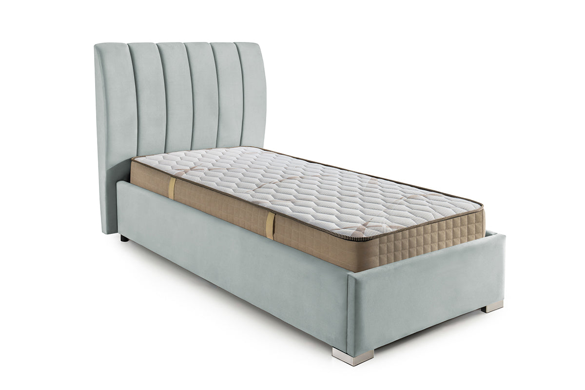 Pat Tapițat Santiago, cu somieră rabatabilă și ladă de depozitare