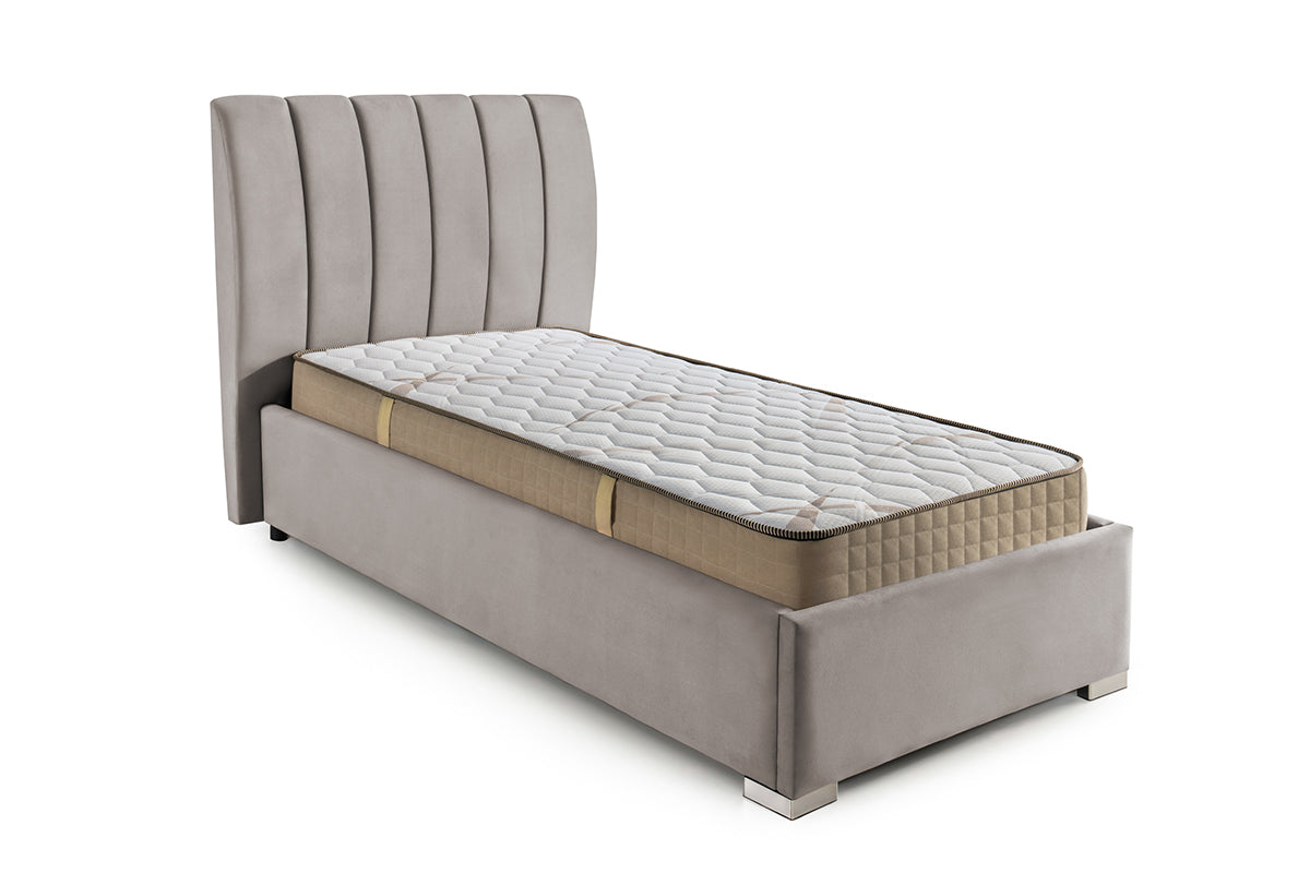 Pat Tapițat Santiago, cu somieră rabatabilă și ladă de depozitare