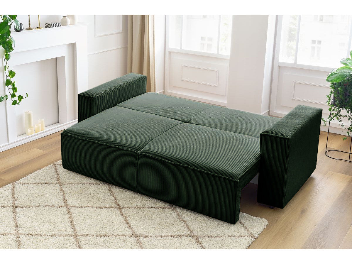 Canapea Extensibila 3 locuri Cloud, cu lada de depozitare, 240x87x85 cm - Prestigehome.ro - Canapea - Prestige - #color_Verde-Fjord