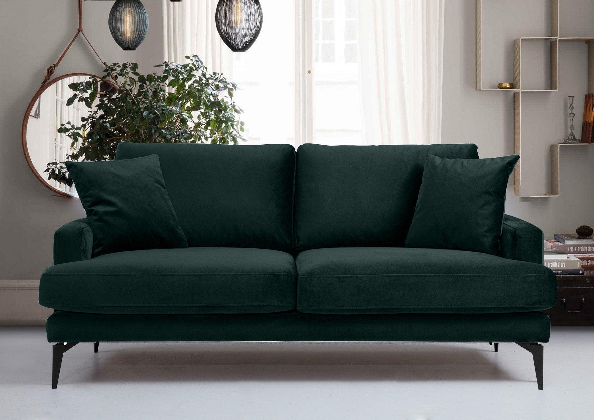 Canapea Fixă AZURRO, 2 locuri, 175x90x85 cm - Prestigehome.ro - Canapea - Prestige #color_Velutto-Verde