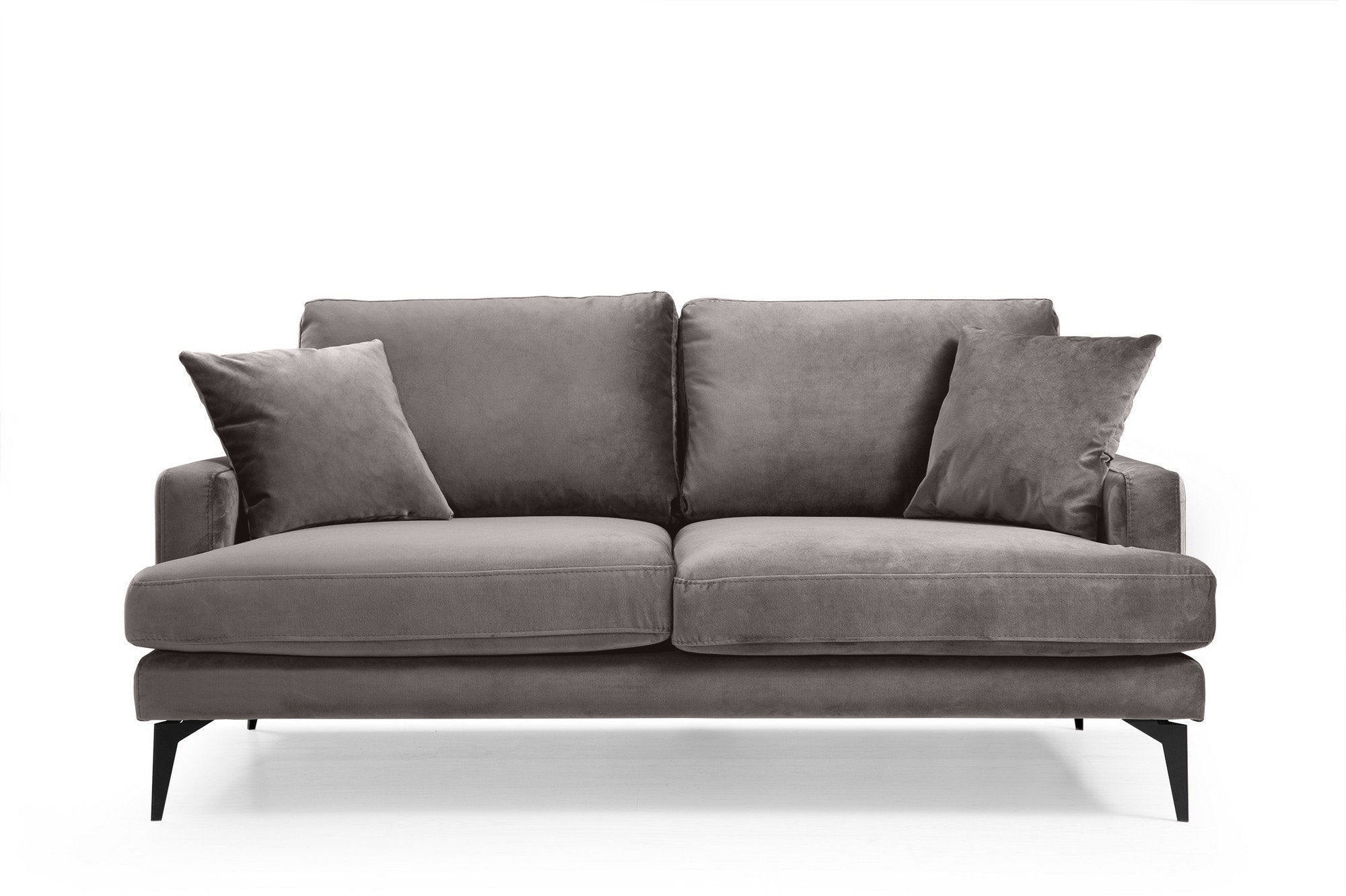 Canapea Fixă AZURRO, 2 locuri, 175x90x85 cm - Prestigehome.ro - Canapea - Prestige #color_Velutto-Gri