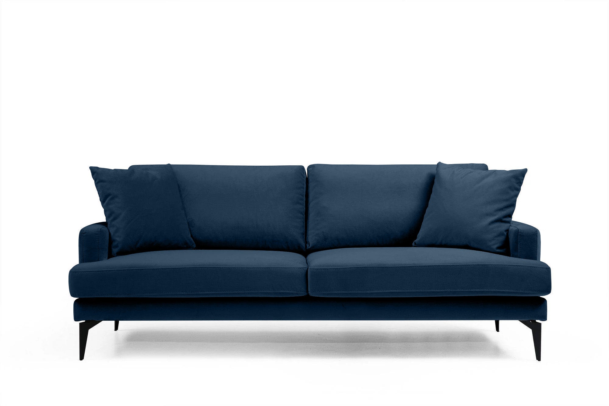 Canapea Fixă AZURRO, 3 locuri, 205x90x85 cm - Prestigehome.ro - Canapea - Prestige #color_Velutto-Albastru