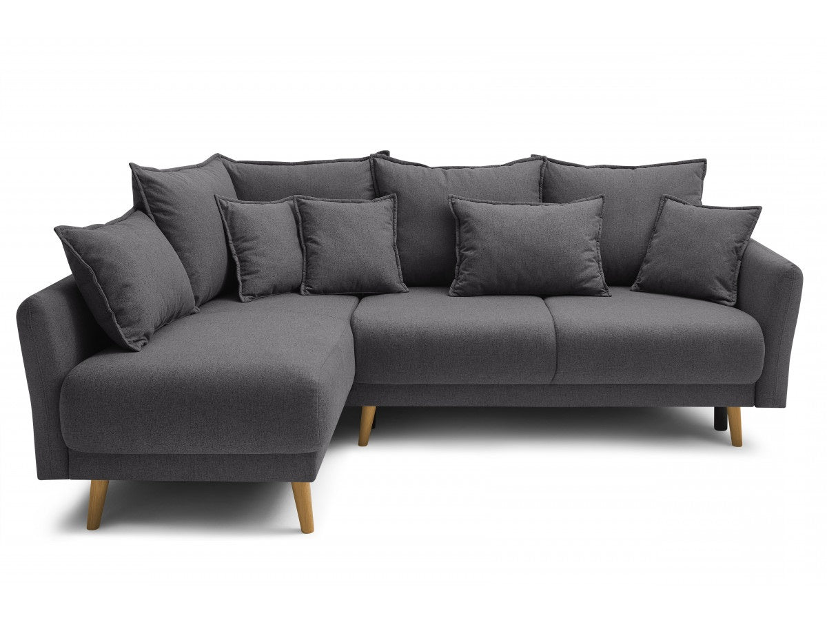 Colțar Extensibil JULIET, cu ladă de depozitare, variante stânga/dreapta, 240x166x95 cm - Outlet