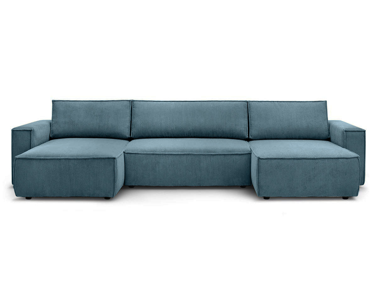 Colțar in formă de U Extensibil CLOUD, cu ladă de depozitare, 384x148x88cm - Prestigehome.ro - Coltar - Prestige - #color_Albastru-Fjord