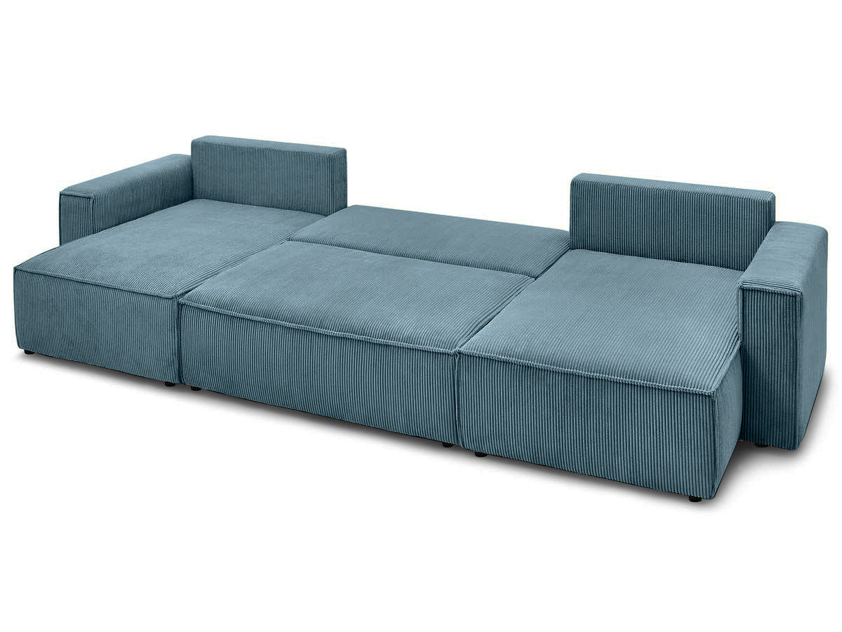 Colțar in formă de U Extensibil CLOUD, cu ladă de depozitare, 384x148x88cm - Prestigehome.ro - Coltar - Prestige - #color_Albastru-Fjord