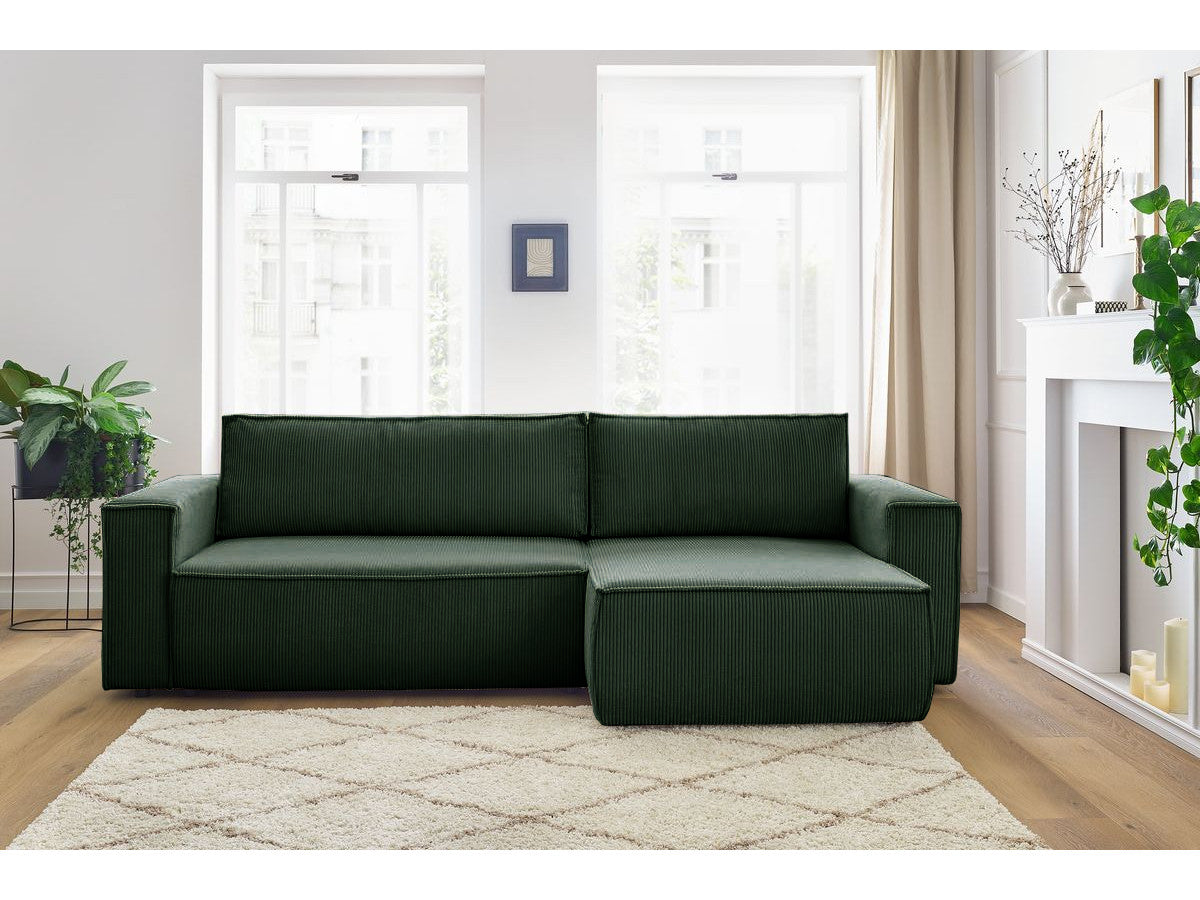 Coltar Extensibil 3 locuri Cloud, cu lada de depozitare, 275x145x85 cm - Prestigehome.ro - Coltar - Prestige - #color_Verde-Fjord