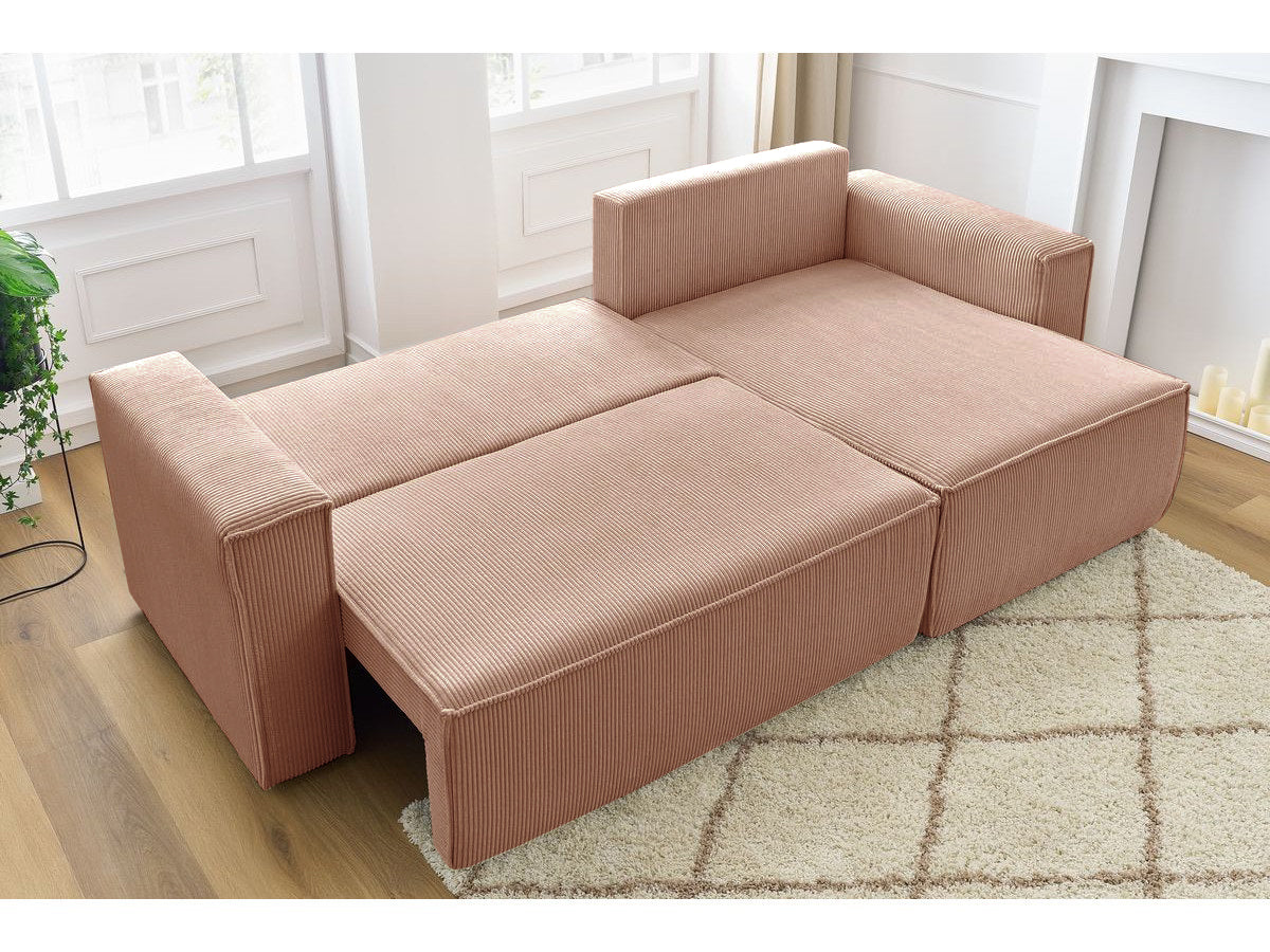 Coltar Extensibil 3 locuri Cloud, cu lada de depozitare, 275x145x85 cm - Prestigehome.ro - Coltar - Prestige - #color_Roz-Fjord