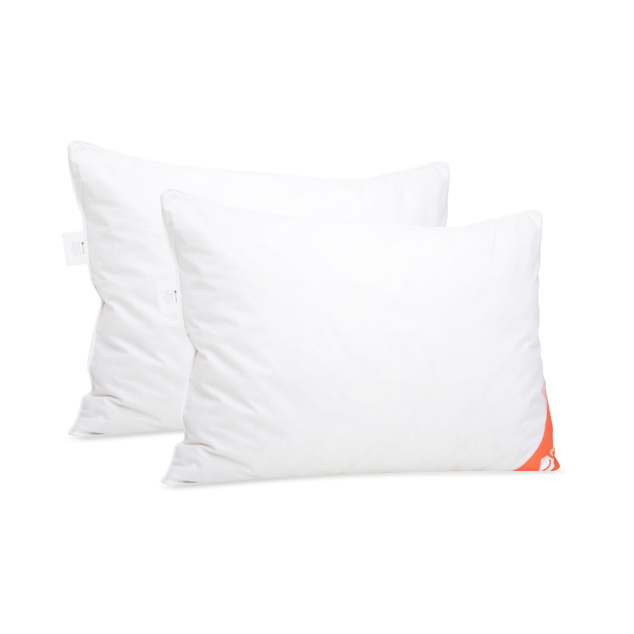 Set 2 x Perne Deluxe cu pene și puf de gâscă husă bumbac 50x70 cm