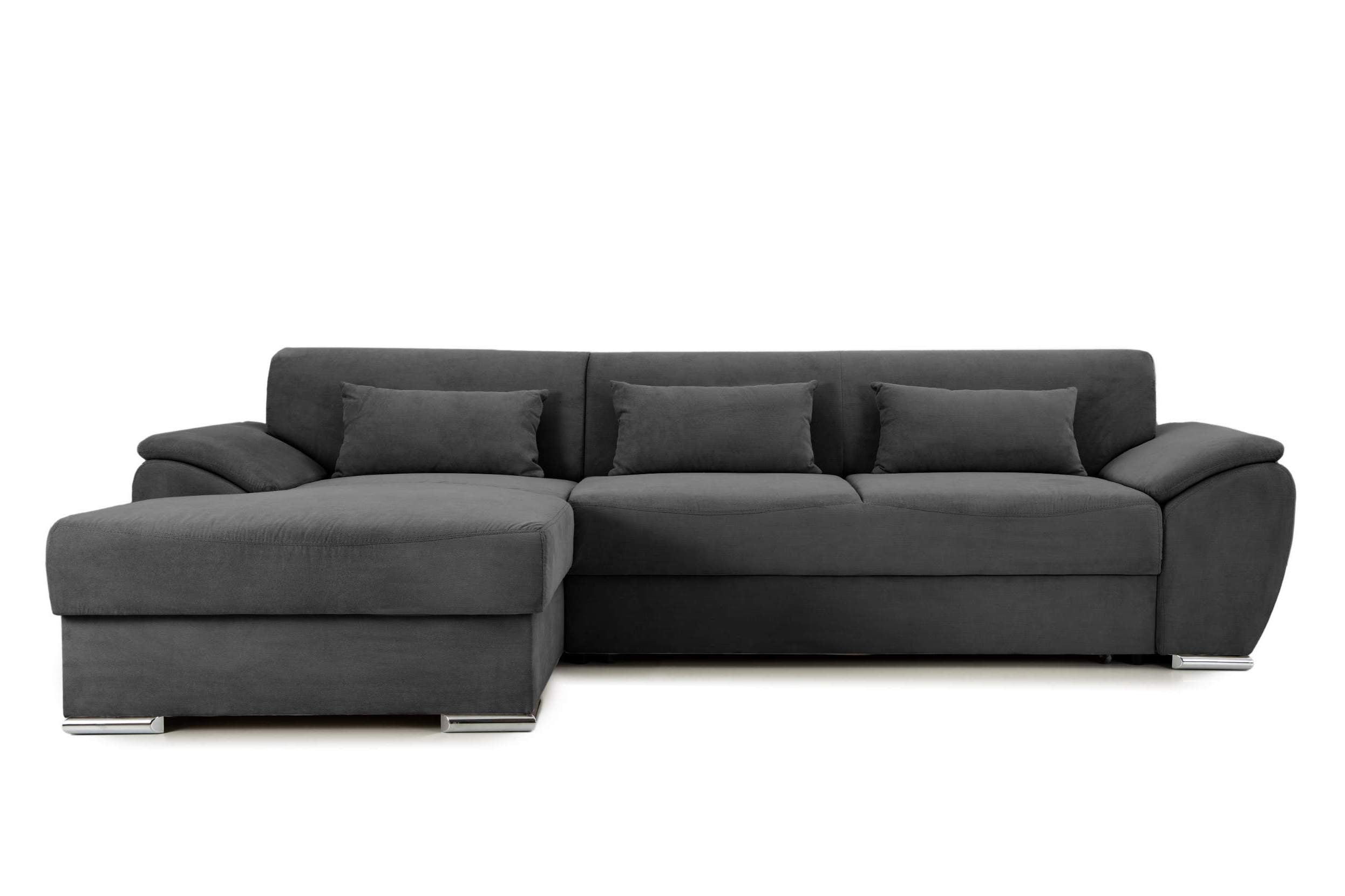 Colțar Extensibil PICASSO, cu ladă de depozitare, variante stânga/dreapta 300x170x80 cm #color_Gri-Inchis-Enjoy