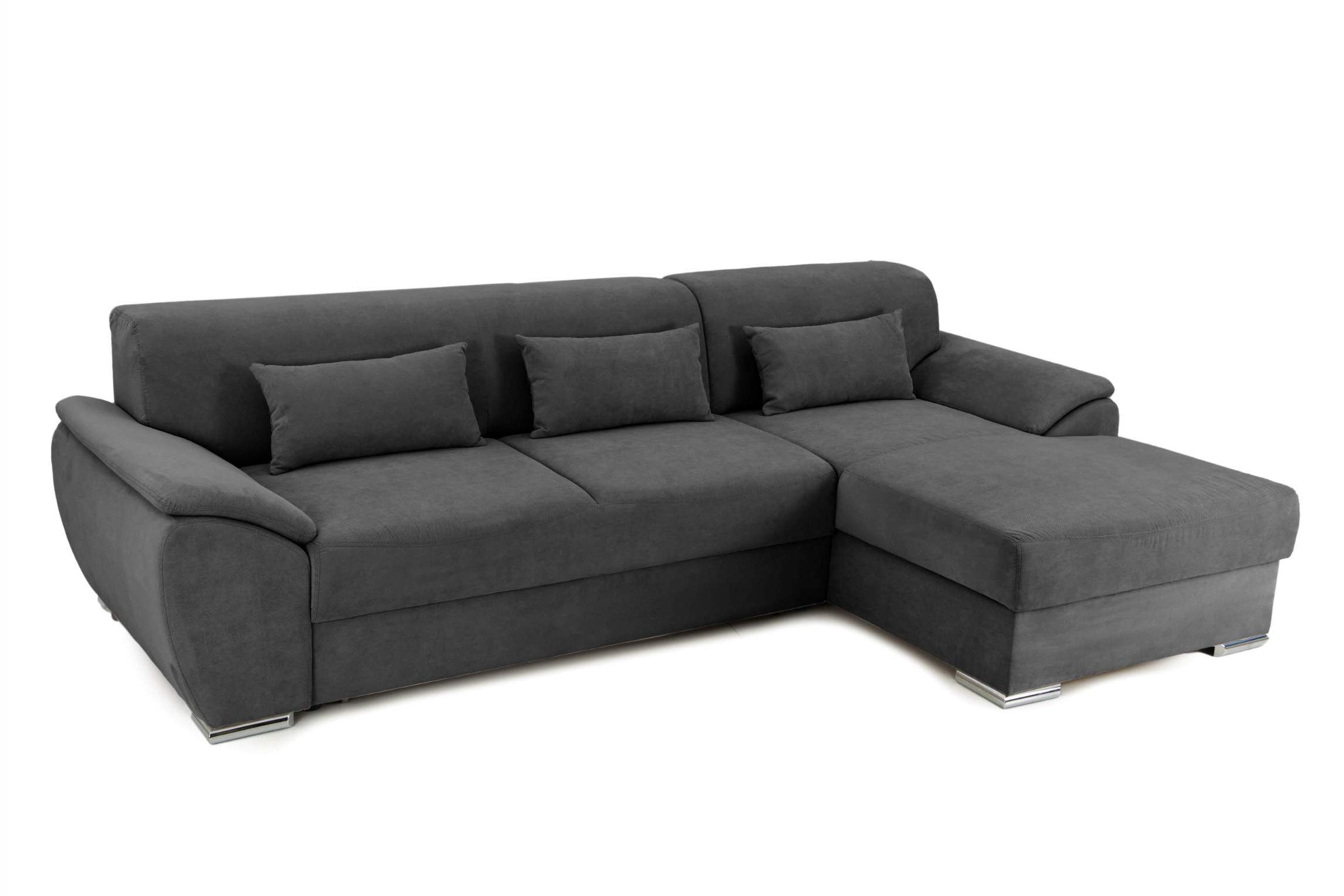 Colțar Extensibil PICASSO, cu ladă de depozitare, variante stânga/dreapta 300x170x80 cm #color_Gri-Inchis-Enjoy