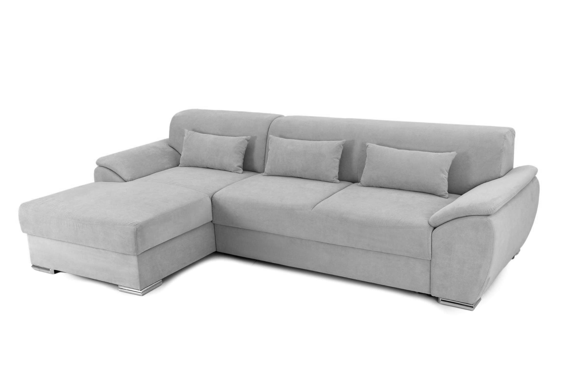 Colțar Extensibil PICASSO, cu ladă de depozitare, variante stânga/dreapta 300x170x80 cm #color_Gri-Deschis-Enjoy