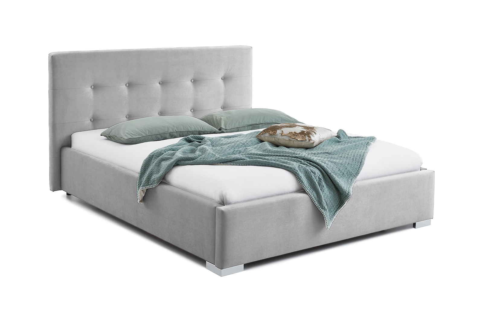 Pachet Pat + Saltea 160x200 Cozy Double-Seturi Paturi + Saltele-Prestige Home-Swing-Gri-Prestige Home