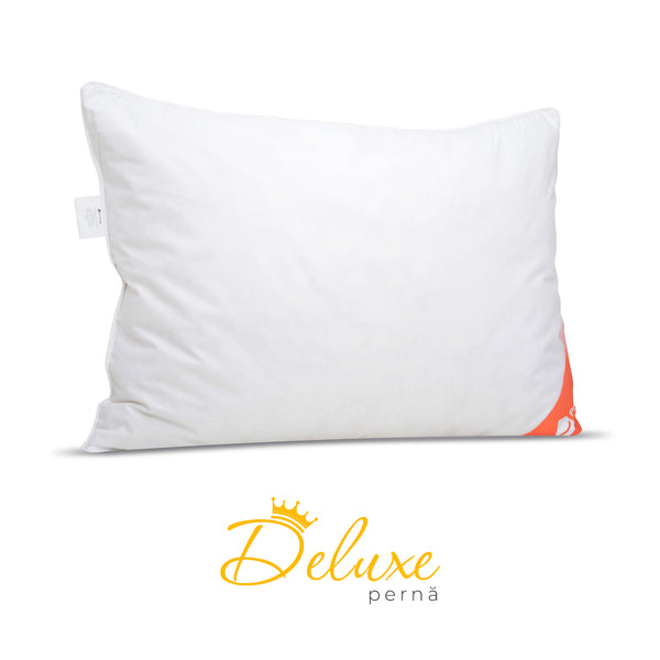 Pernă Deluxe cu pene și puf de gâscă, husă bumbac, 50x70 cm-Pernă-Prestige Home-Prestige Home