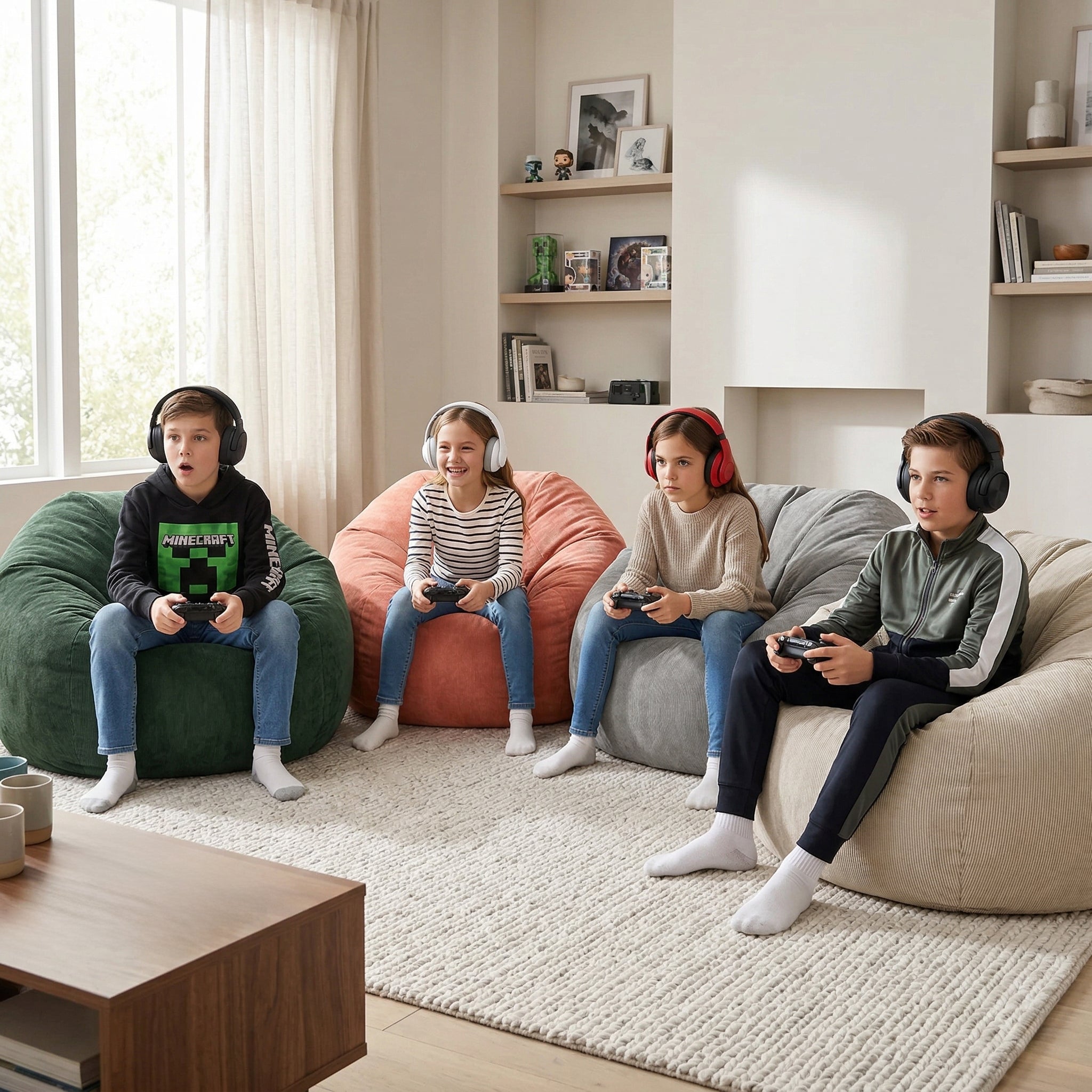 Fotoliu Puf CHIC, tip para, cu maner - Prestige Home