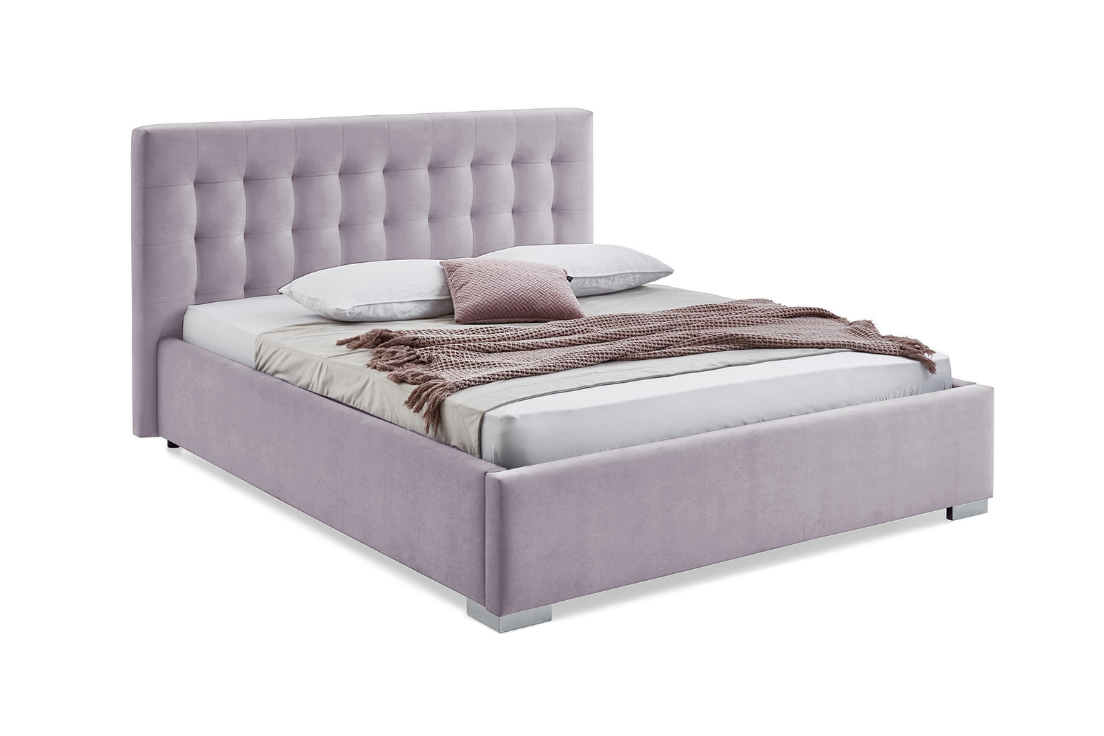 Pat Tapițat Strasbourg, cu somieră rabatabilă și ladă de depozitare, Prestigehome.ro, Prestige, #Color_swing-violet